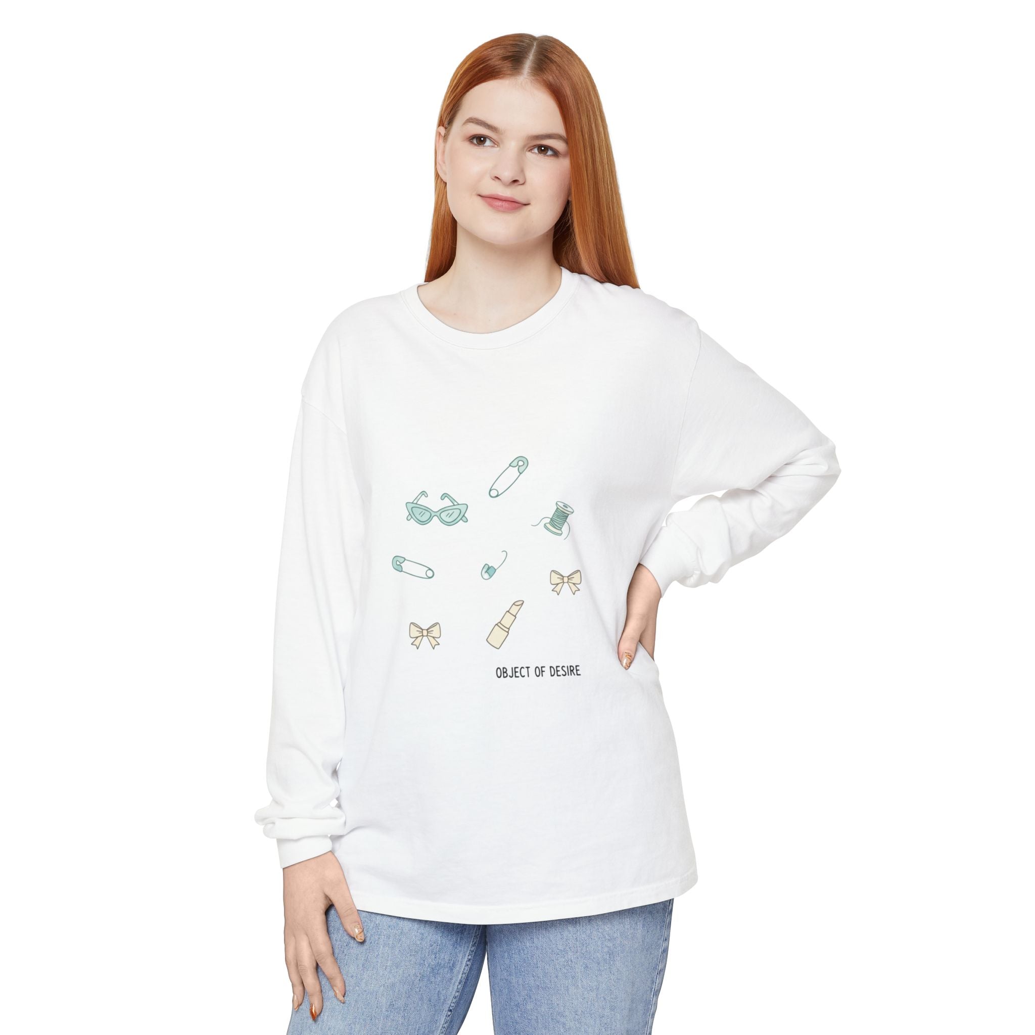 Long Sleeve T‑Shirt — Minimalist 'Object of Desire' Icons