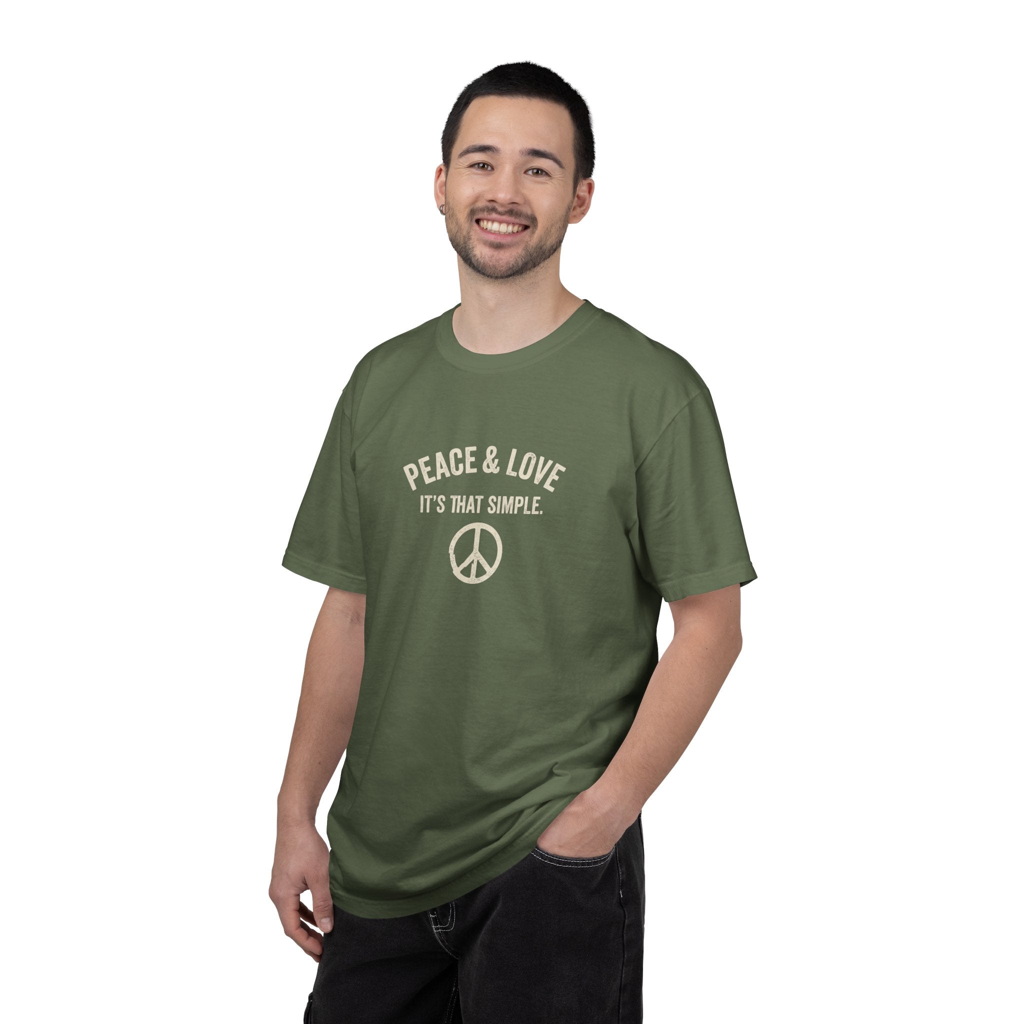 Peace & Love T-Shirt — 'It's That Simple' Vintage Peace Sign Tee