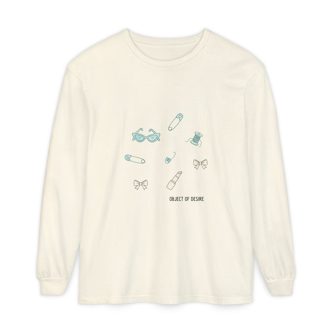 Long Sleeve T‑Shirt — Minimalist 'Object of Desire' Icons