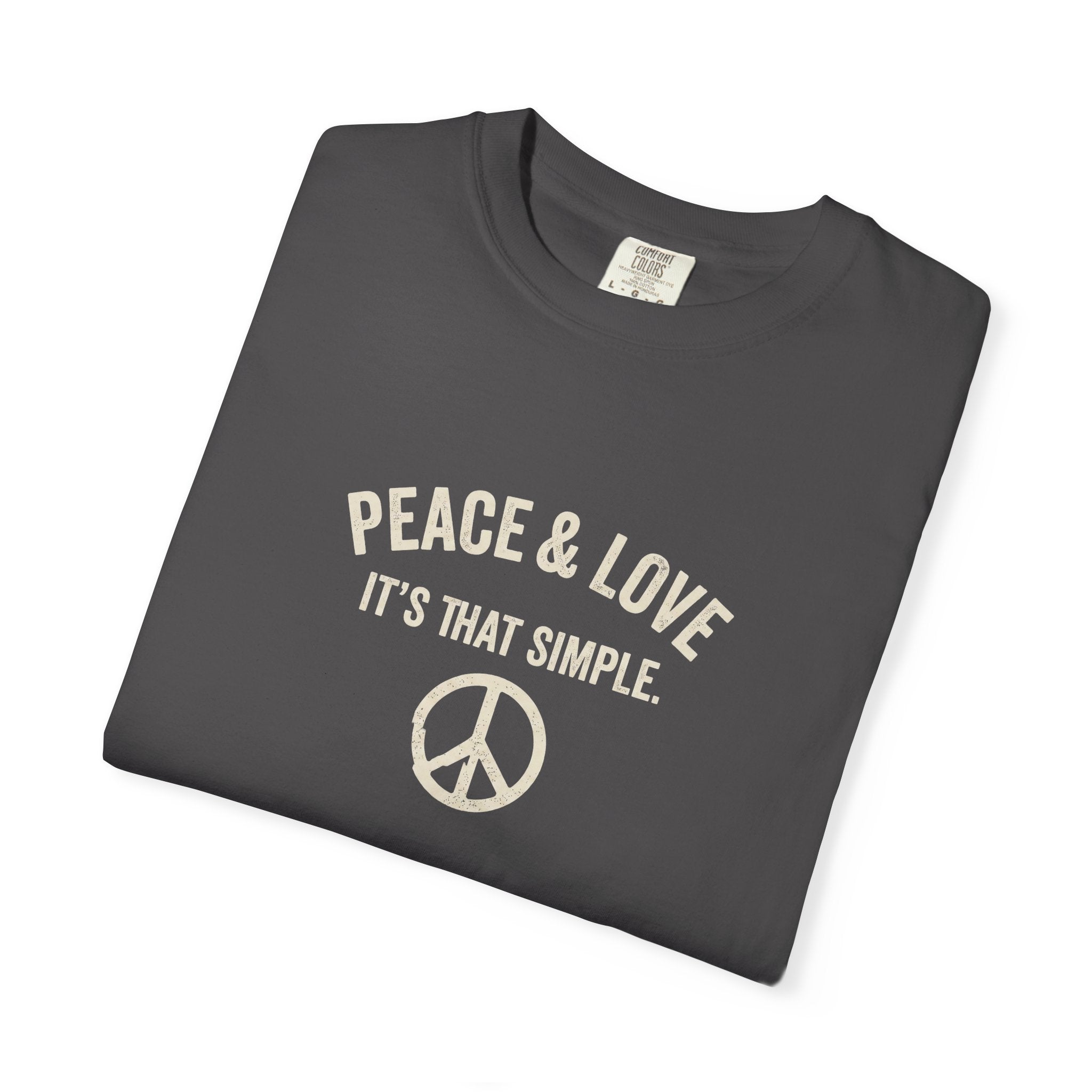 Peace & Love T-Shirt — 'It's That Simple' Vintage Peace Sign Tee