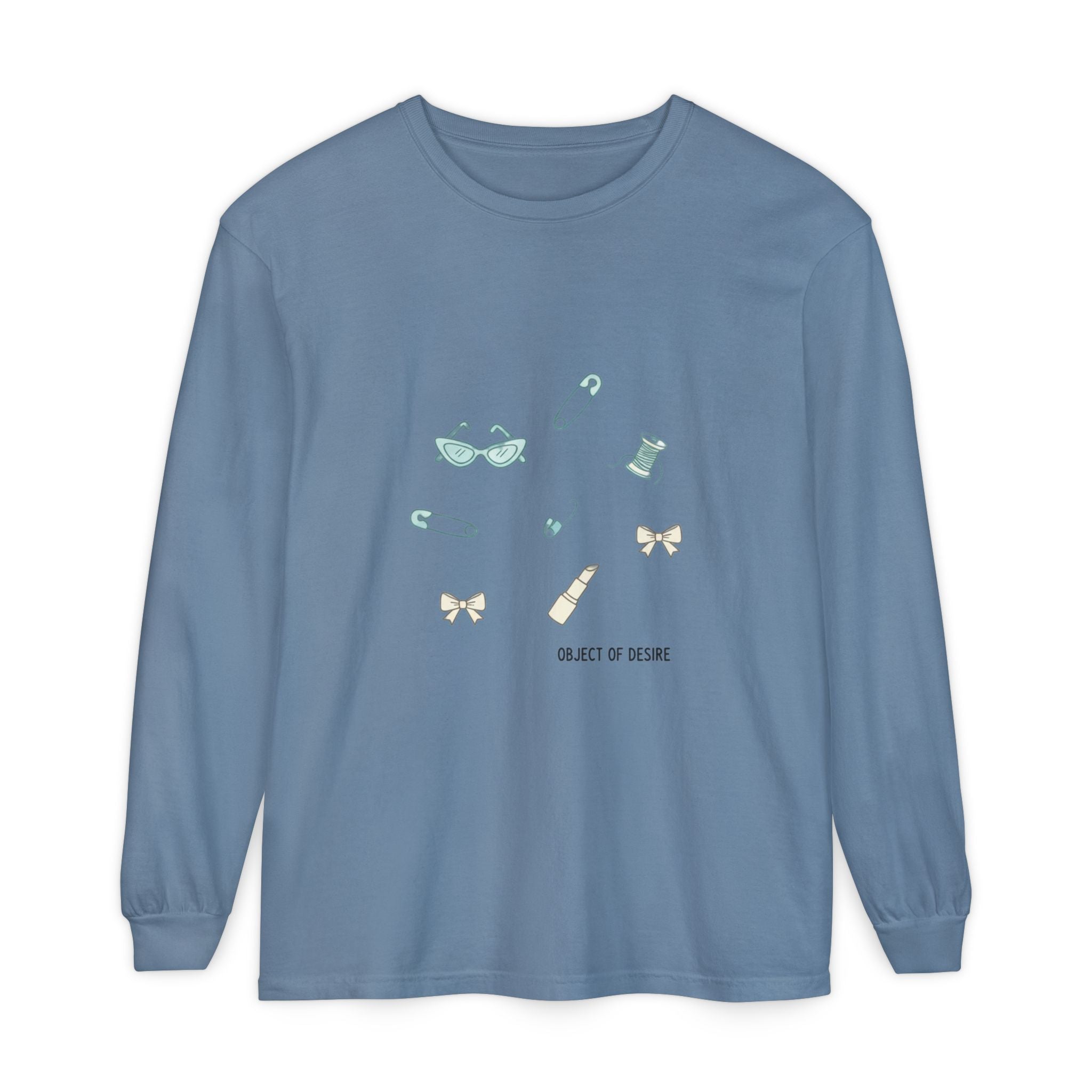 Long Sleeve T‑Shirt — Minimalist 'Object of Desire' Icons