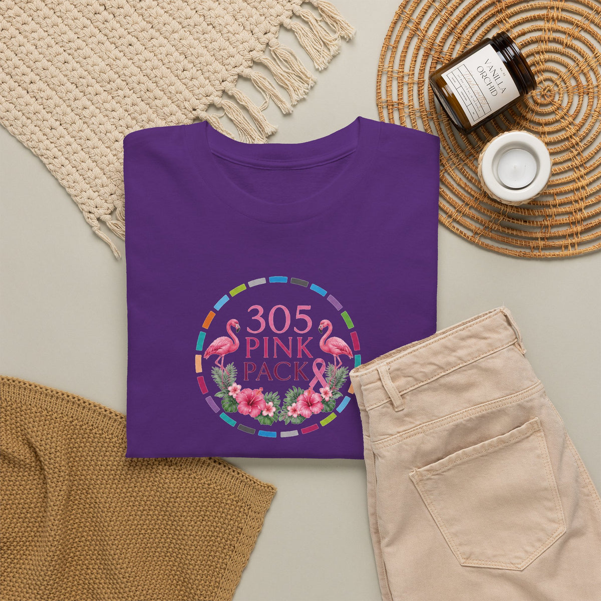 T-Shirt — 305 Pink Pack Floral Logo Tee