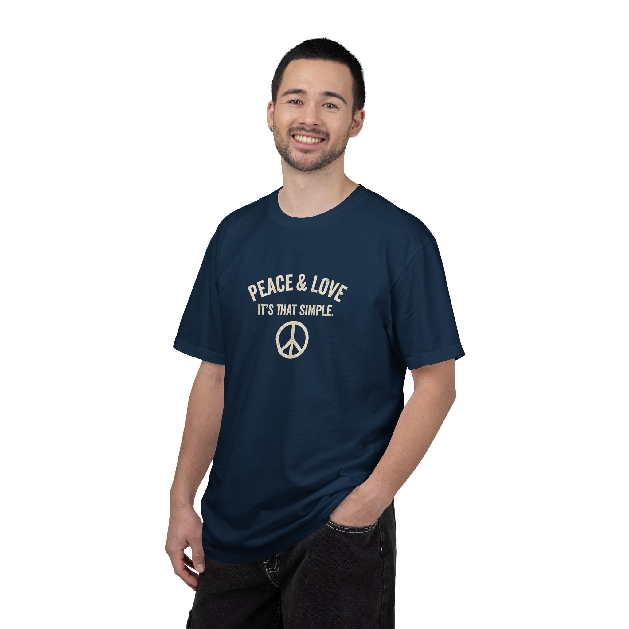 Peace & Love T-Shirt — 'It's That Simple' Vintage Peace Sign Tee