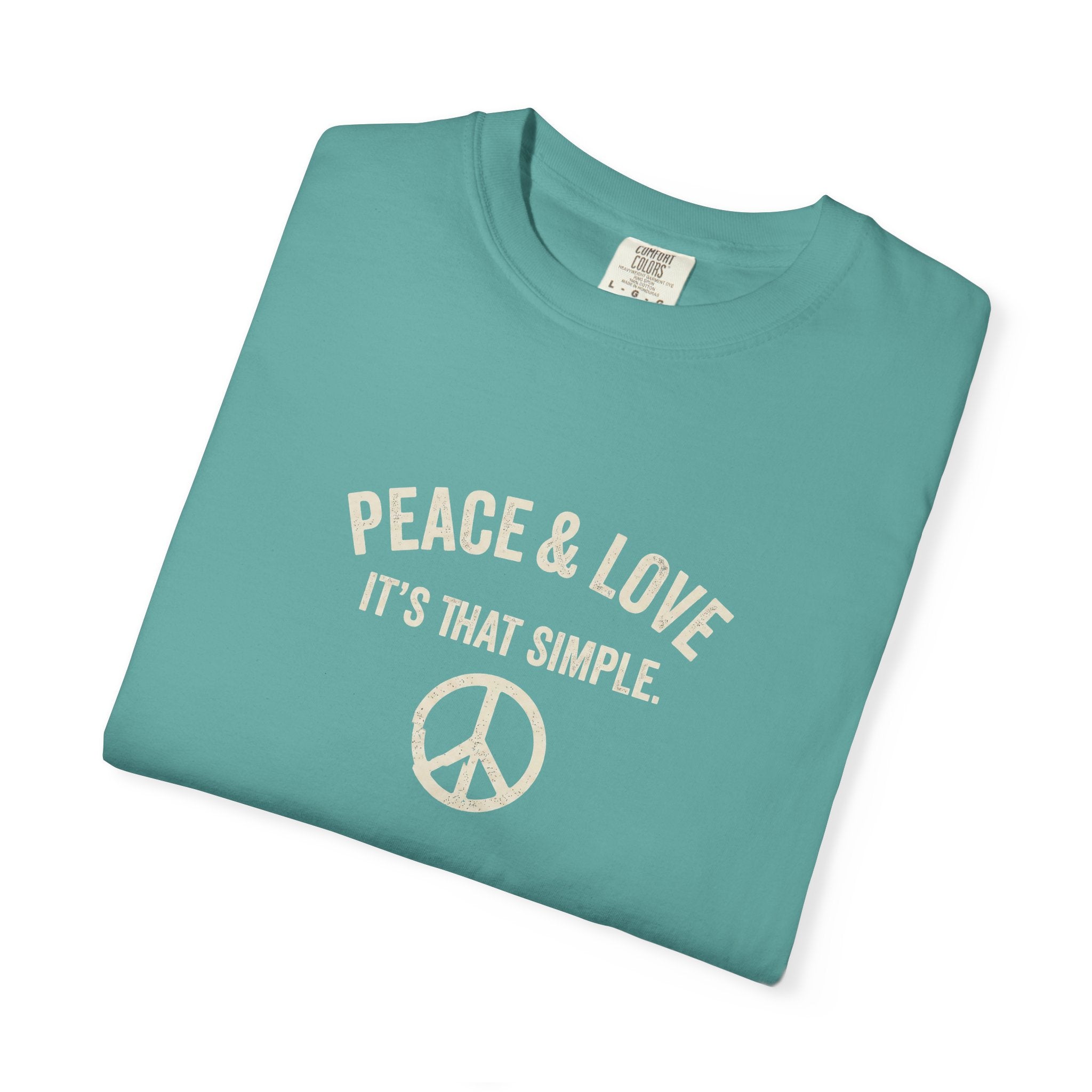 Peace & Love T-Shirt — 'It's That Simple' Vintage Peace Sign Tee