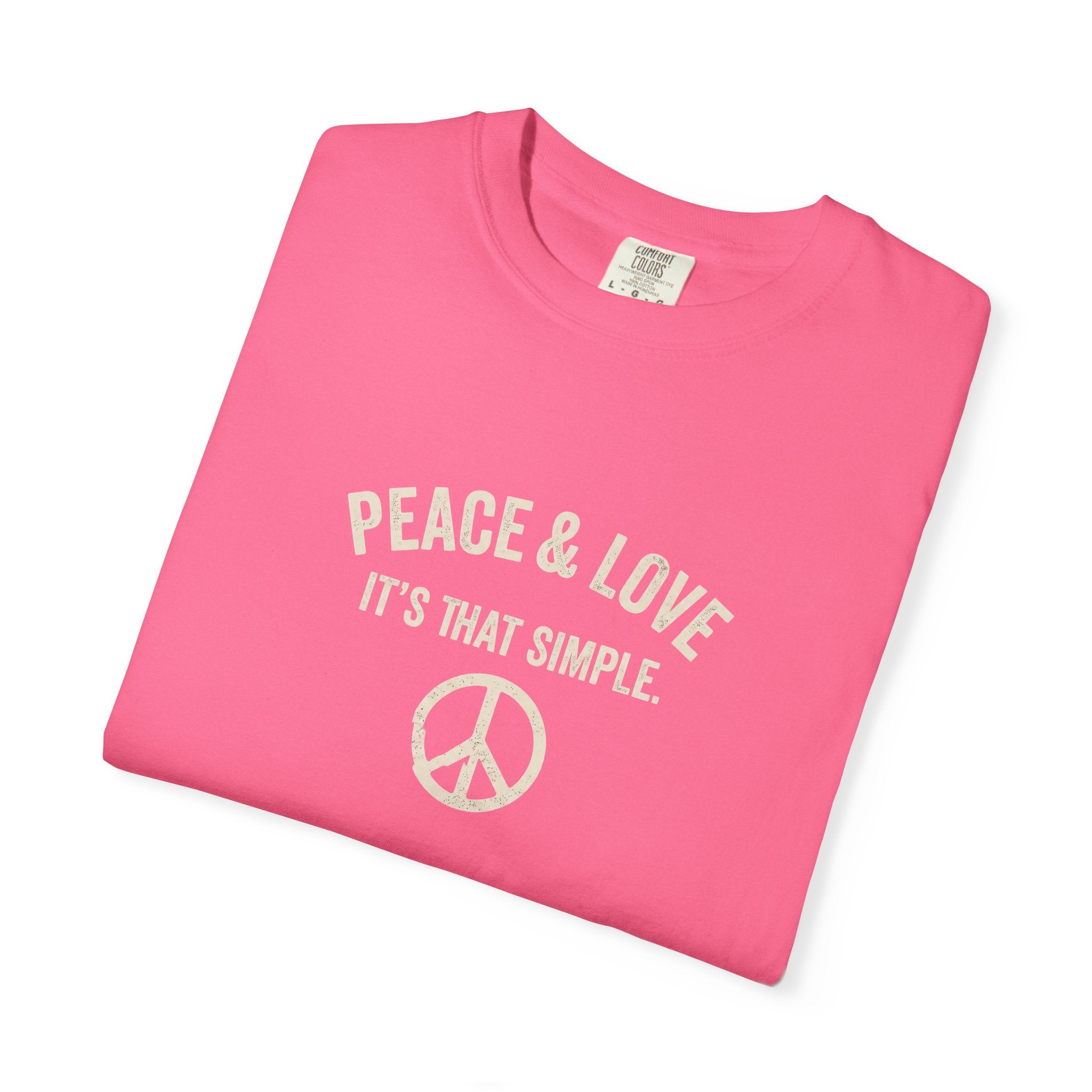 Peace & Love T-Shirt — 'It's That Simple' Vintage Peace Sign Tee