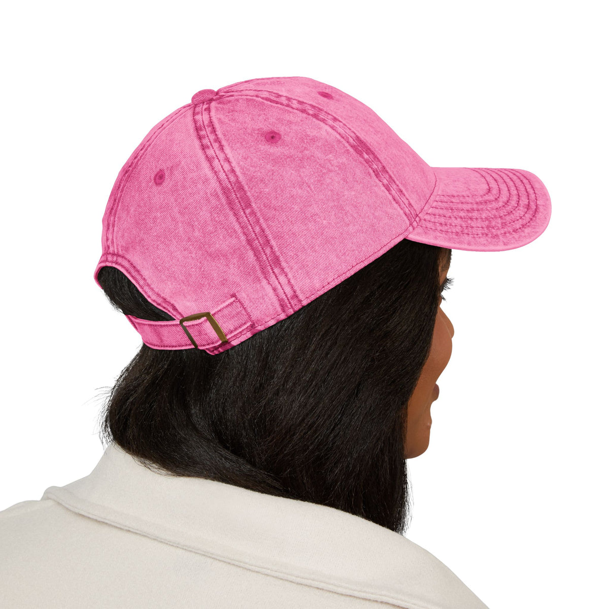 Vintage Embroidered Peace Sign Cap — "Peace & Love" Washed Baseball Hat