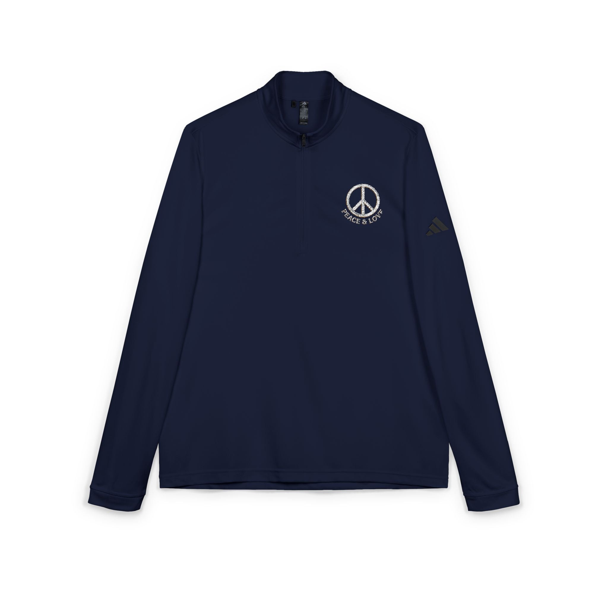 Embroidered Quarter-Zip Pullover — Minimal Tennis-Inspired Athletic Top