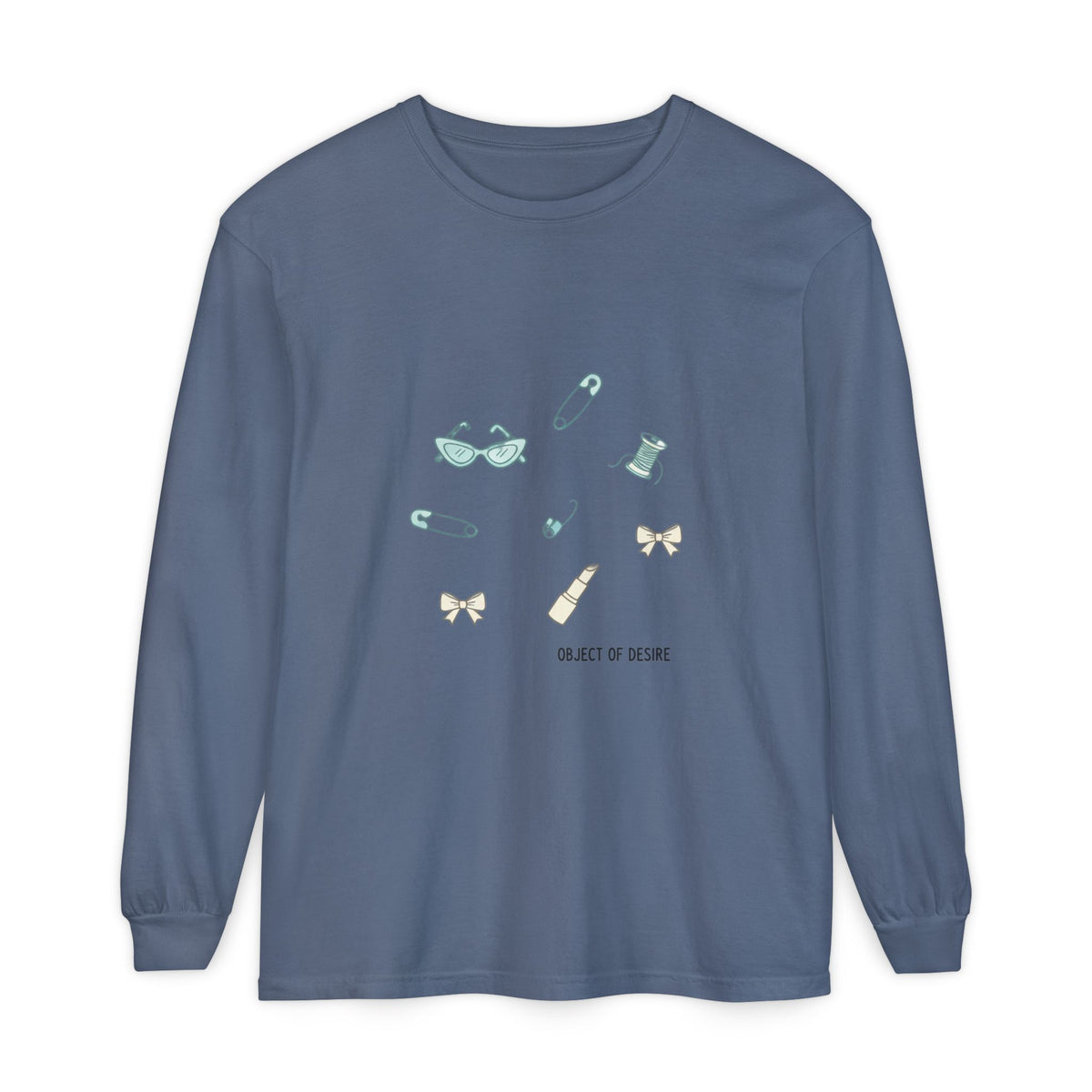Long Sleeve T‑Shirt — Minimalist 'Object of Desire' Icons