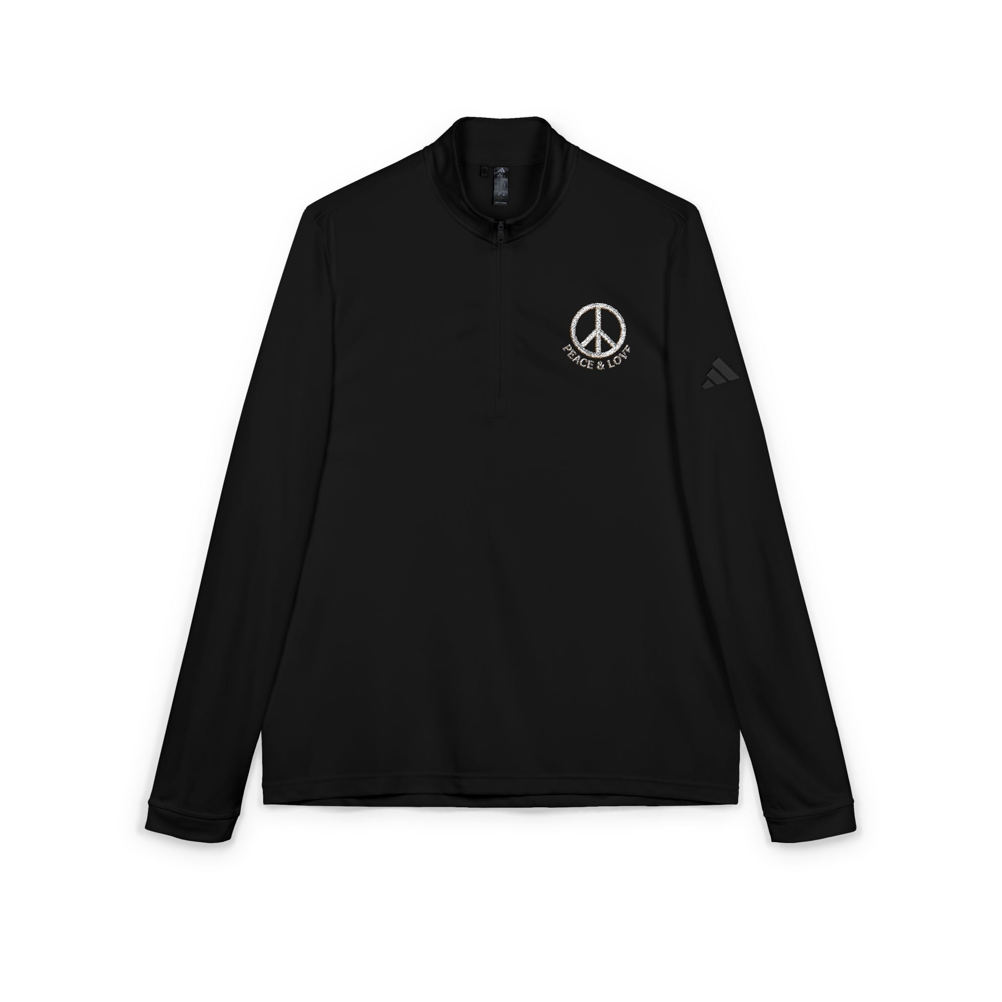 Embroidered Quarter-Zip Pullover — Minimal Tennis-Inspired Athletic Top