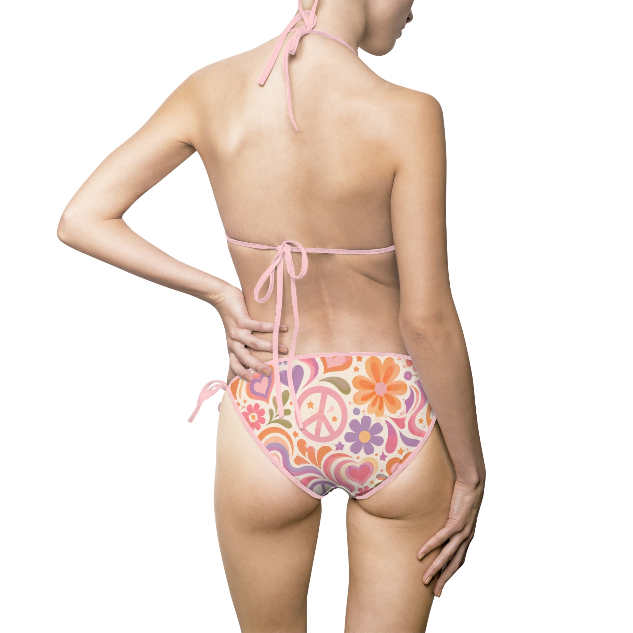Floral Paisley Tie-Side Bikini — Women’s Triangle Swimsuit