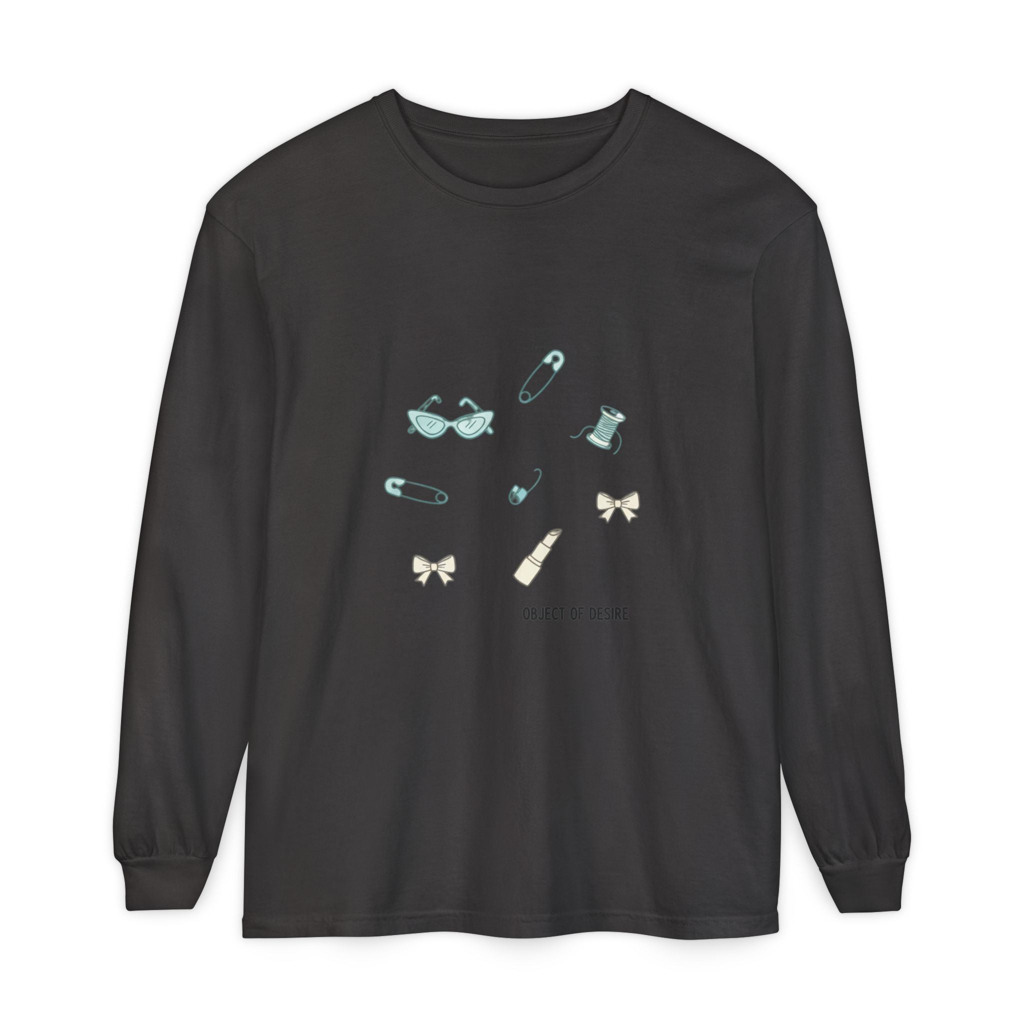 Long Sleeve T‑Shirt — Minimalist 'Object of Desire' Icons