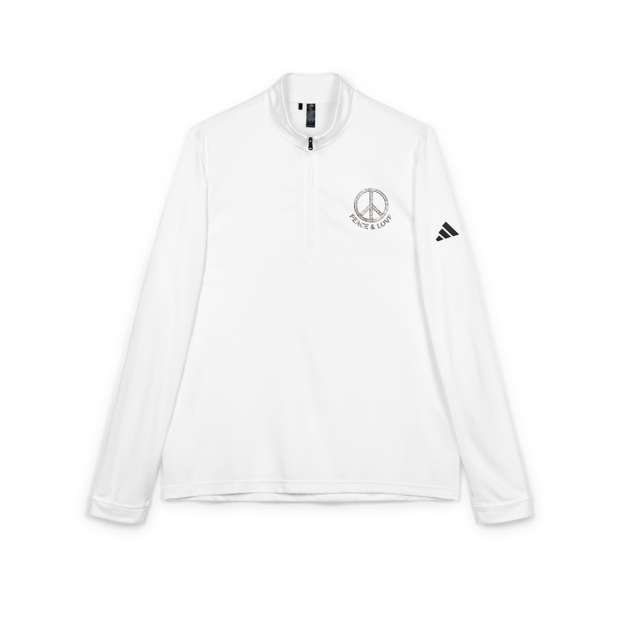 Embroidered Quarter-Zip Pullover — Minimal Tennis-Inspired Athletic Top