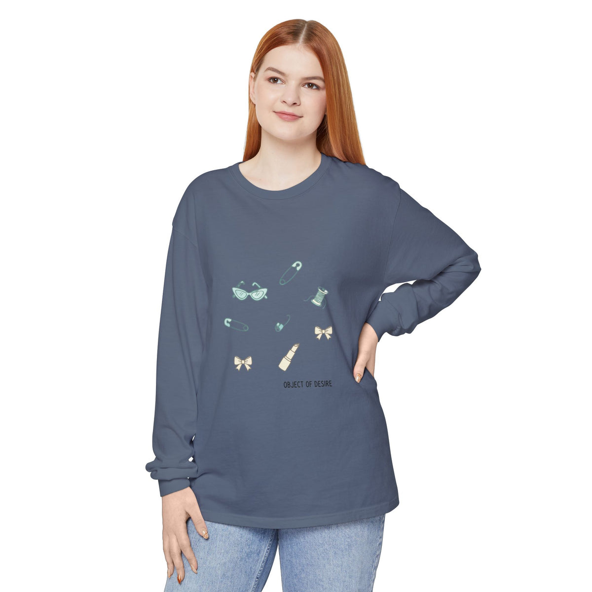 Long Sleeve T‑Shirt — Minimalist 'Object of Desire' Icons