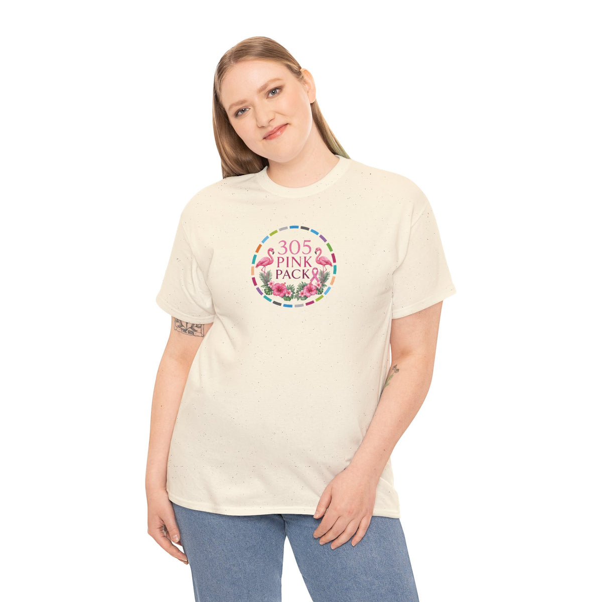 T-Shirt — 305 Pink Pack Floral Logo Tee