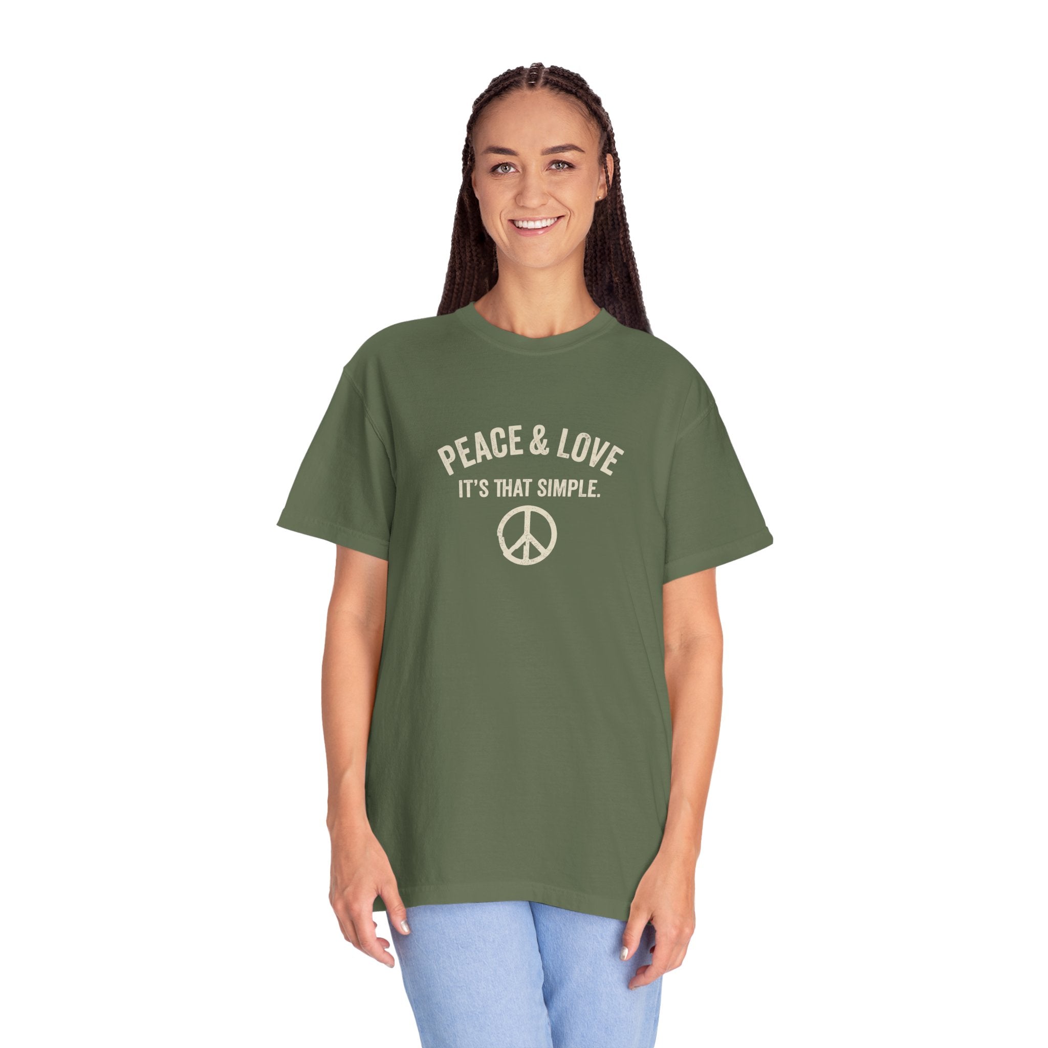 Peace & Love T-Shirt — 'It's That Simple' Vintage Peace Sign Tee
