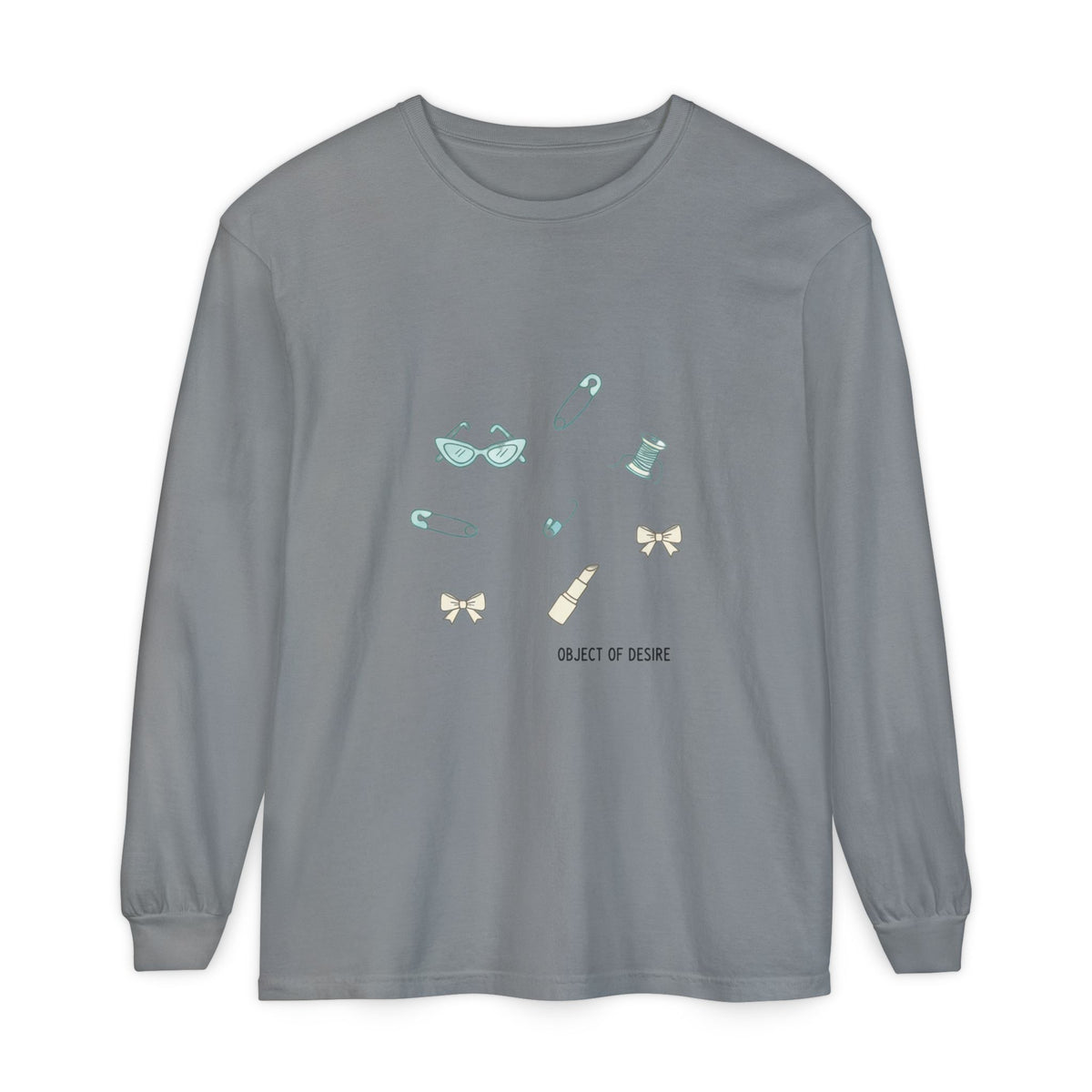 Long Sleeve T‑Shirt — Minimalist 'Object of Desire' Icons