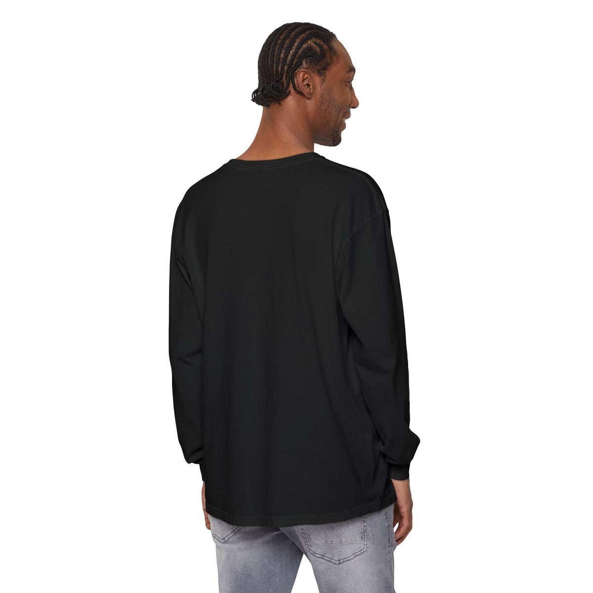 Find The Peace Long Sleeve Tee — Minimal Peace Sign Graphic