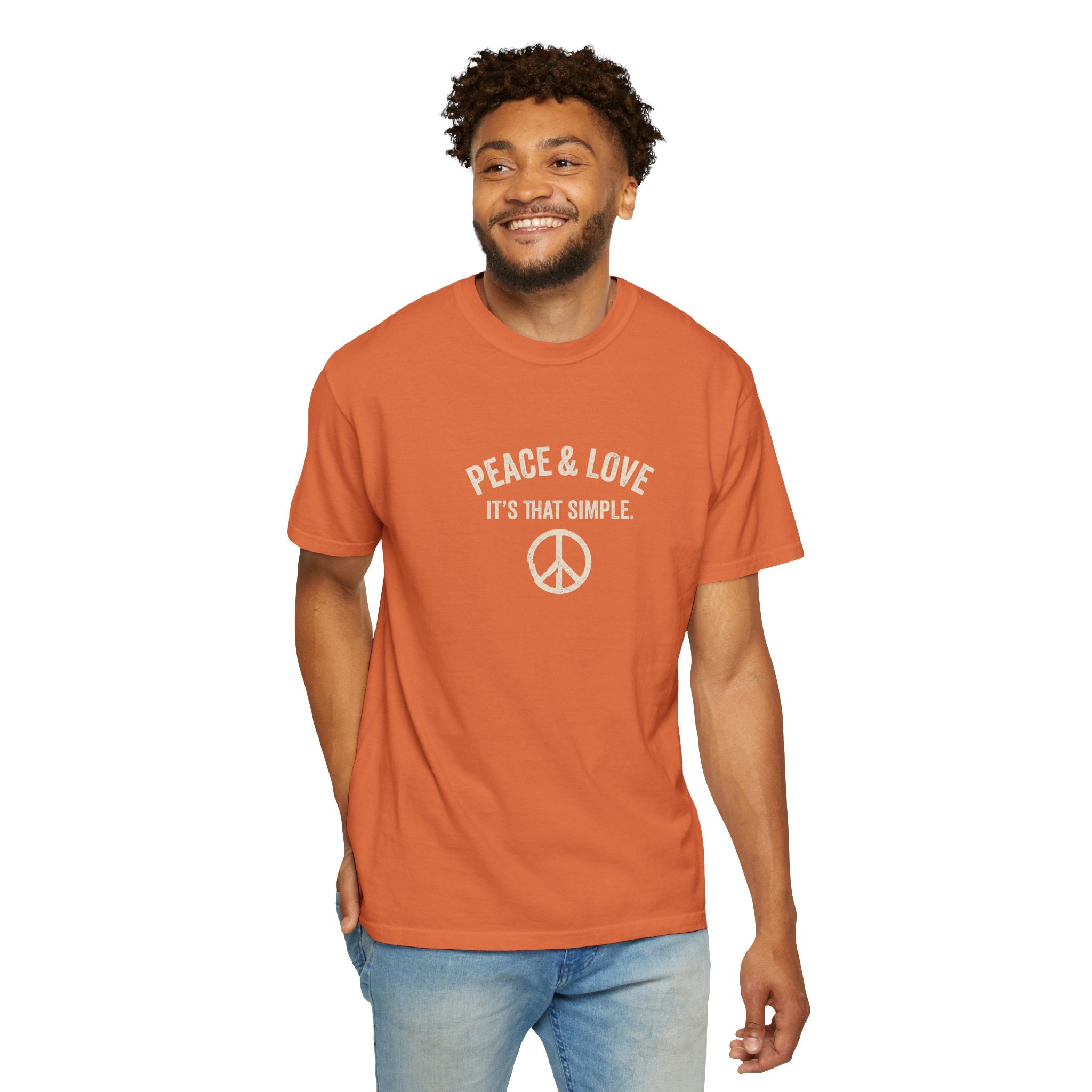 Peace & Love T-Shirt — 'It's That Simple' Vintage Peace Sign Tee