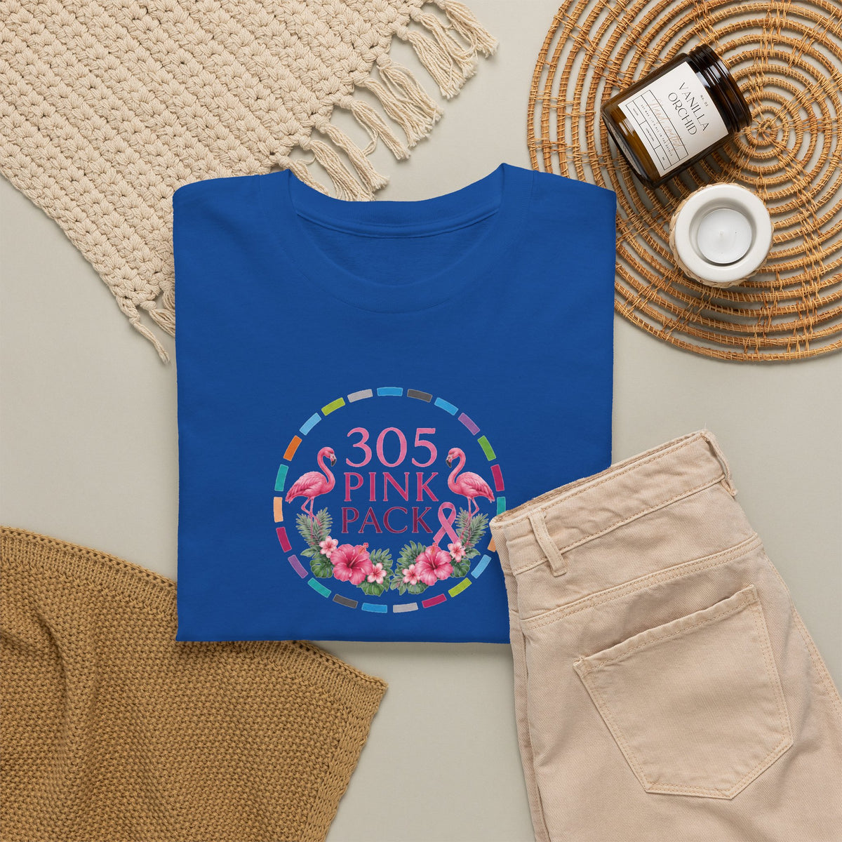 T-Shirt — 305 Pink Pack Floral Logo Tee
