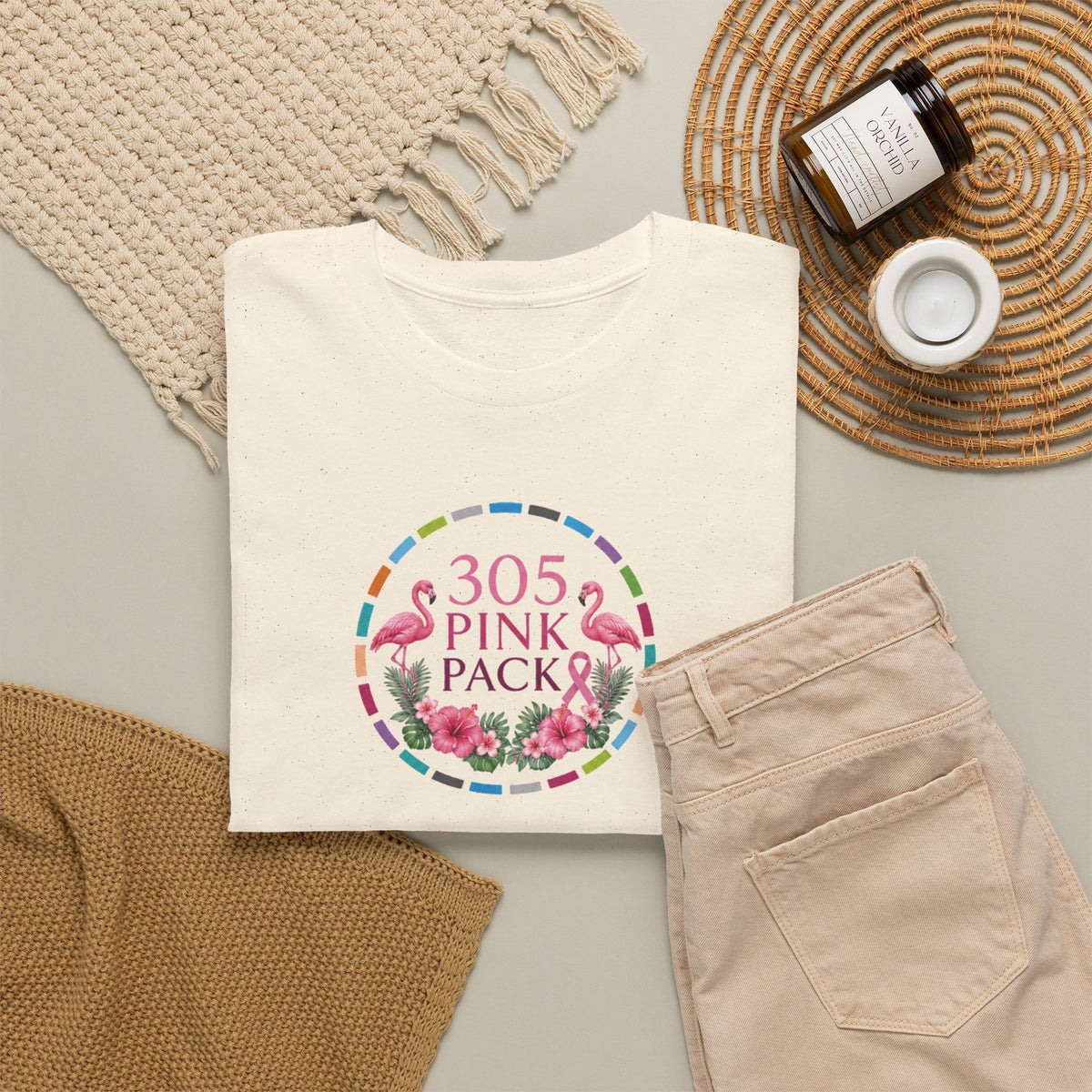 T-Shirt — 305 Pink Pack Floral Logo Tee