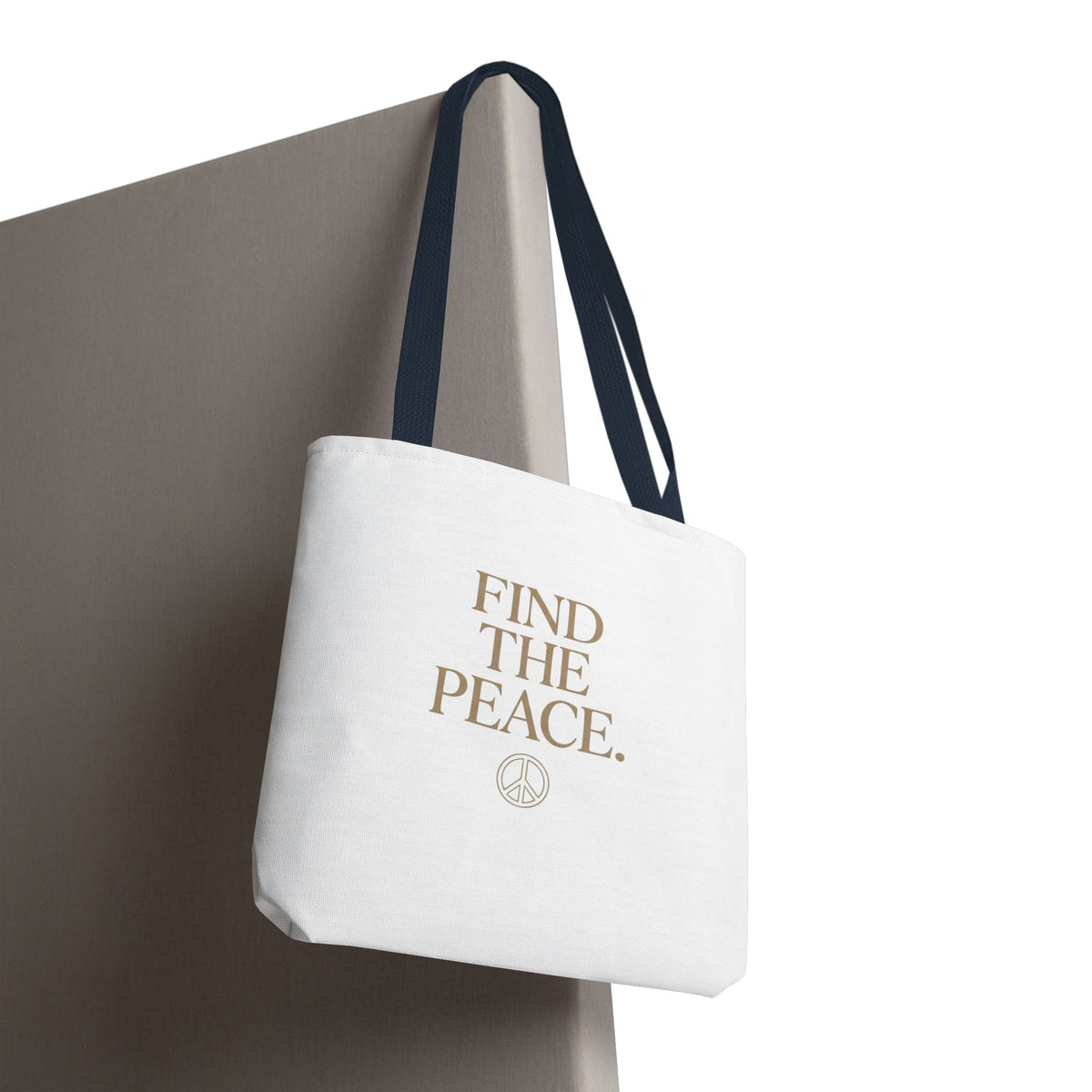 Find The Peace Tote Bag – Minimalist Inspirational Canvas Carryall