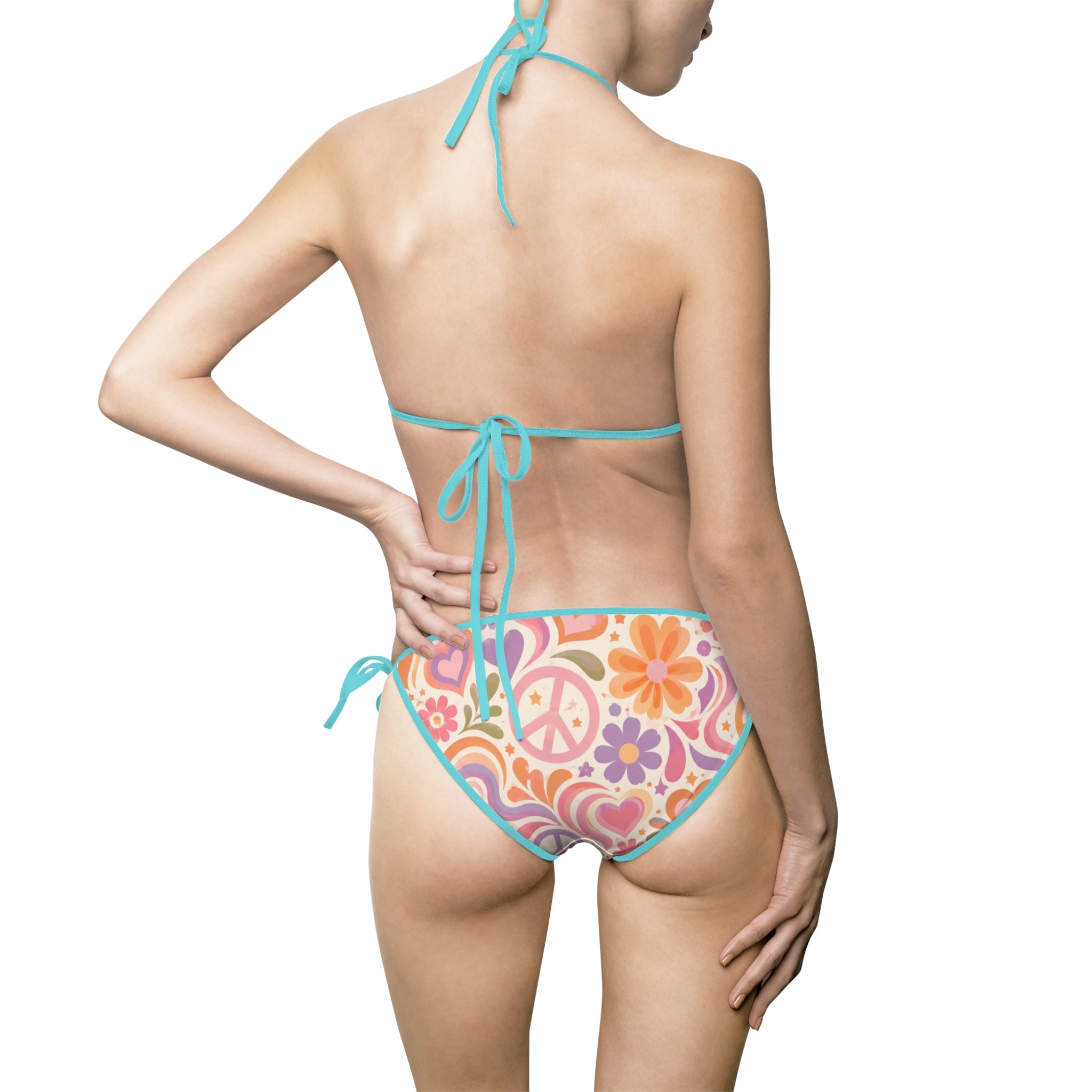 Floral Paisley Tie-Side Bikini — Women’s Triangle Swimsuit