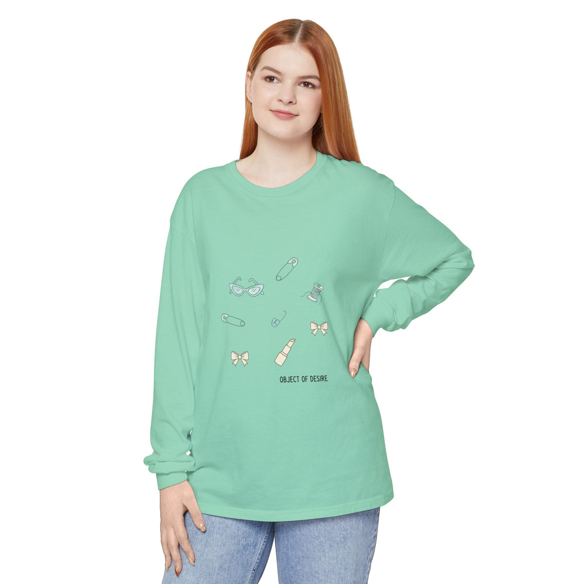 Long Sleeve T‑Shirt — Minimalist 'Object of Desire' Icons