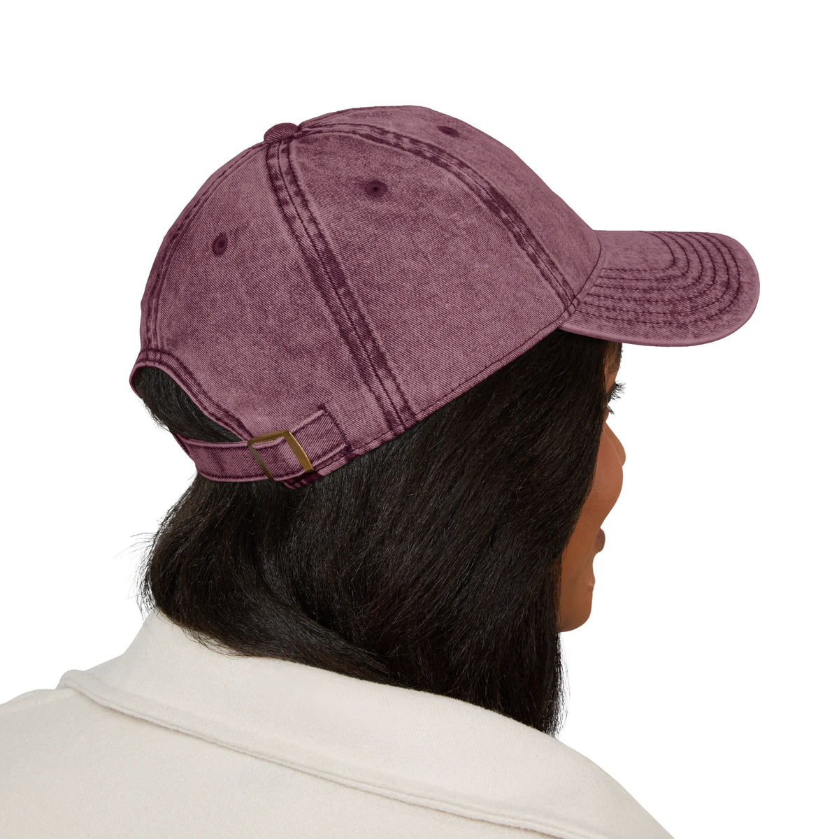 Vintage Embroidered Peace Sign Cap — "Peace & Love" Washed Baseball Hat