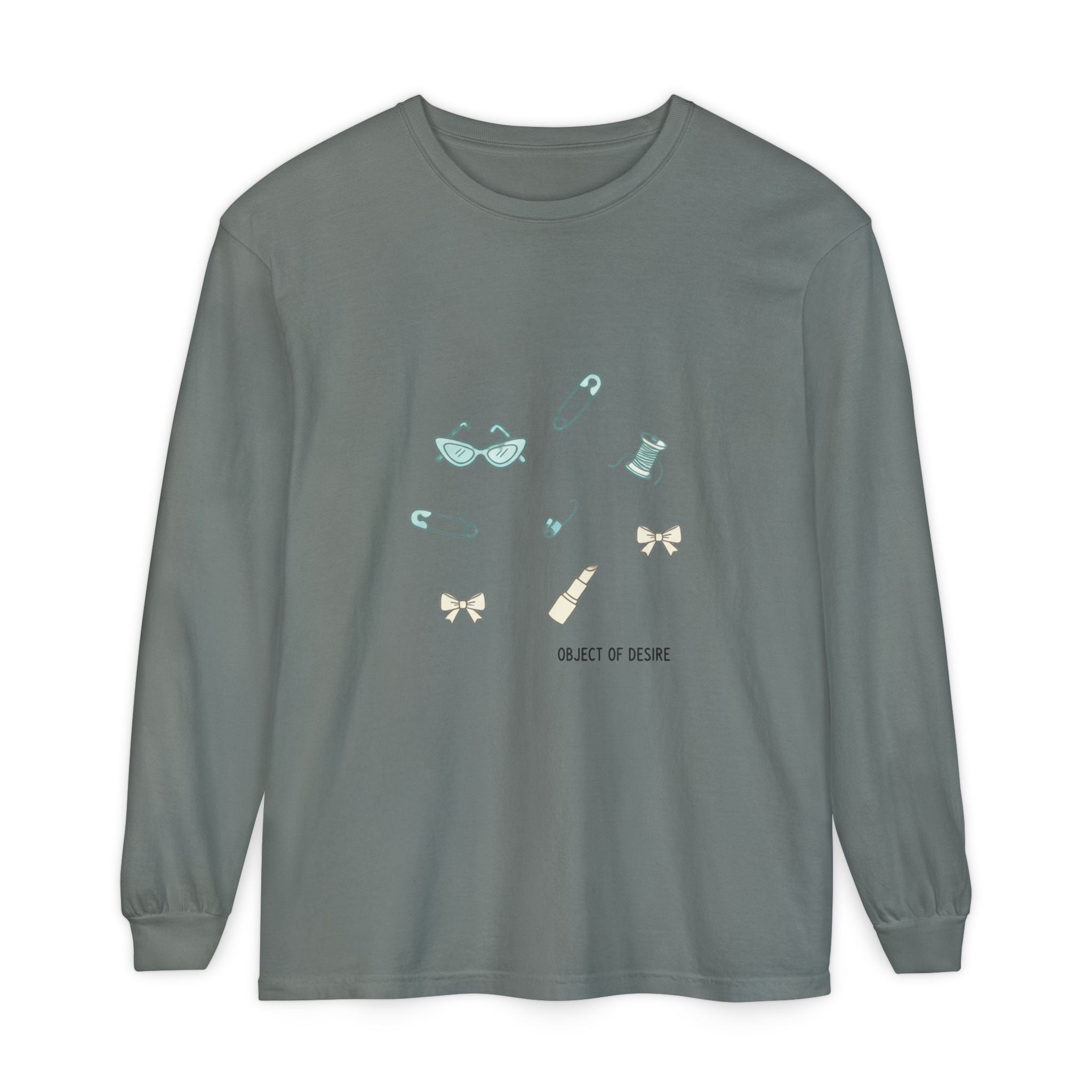 Long Sleeve T‑Shirt — Minimalist 'Object of Desire' Icons