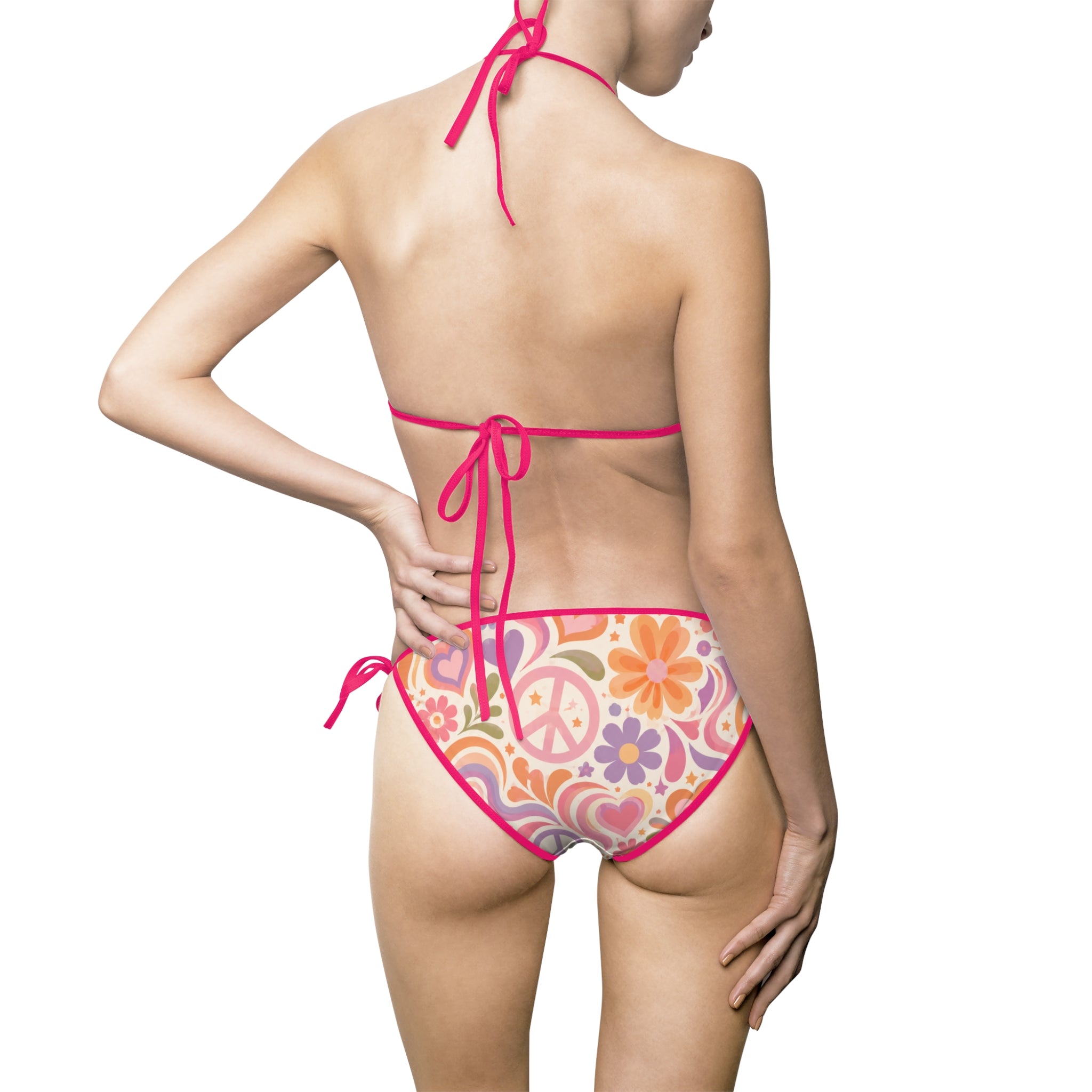 Floral Paisley Tie-Side Bikini — Women’s Triangle Swimsuit