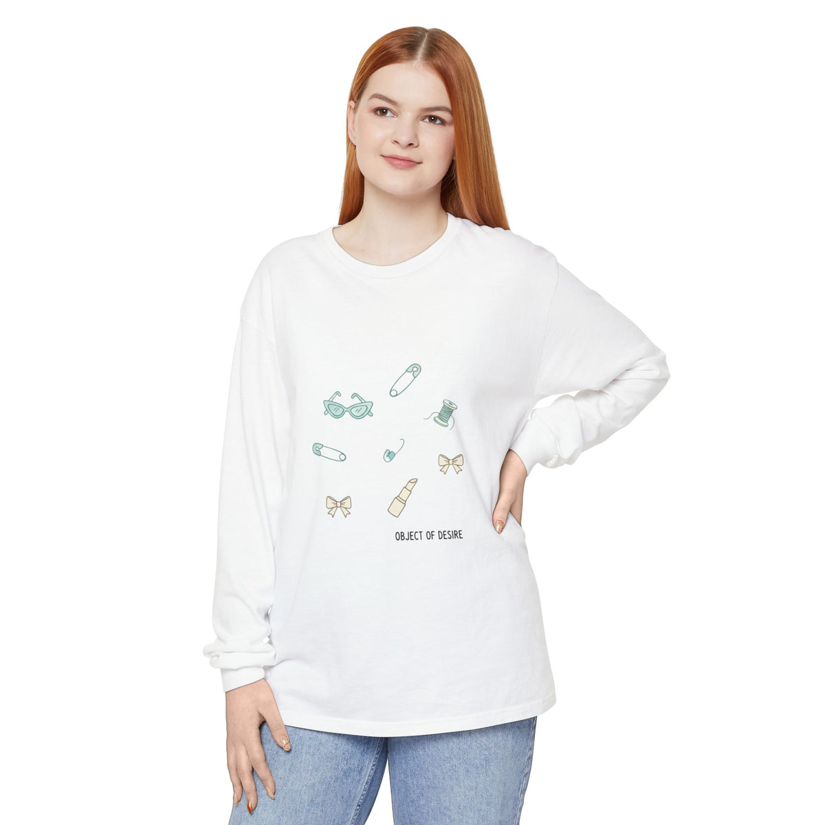Long Sleeve T‑Shirt — Minimalist 'Object of Desire' Icons