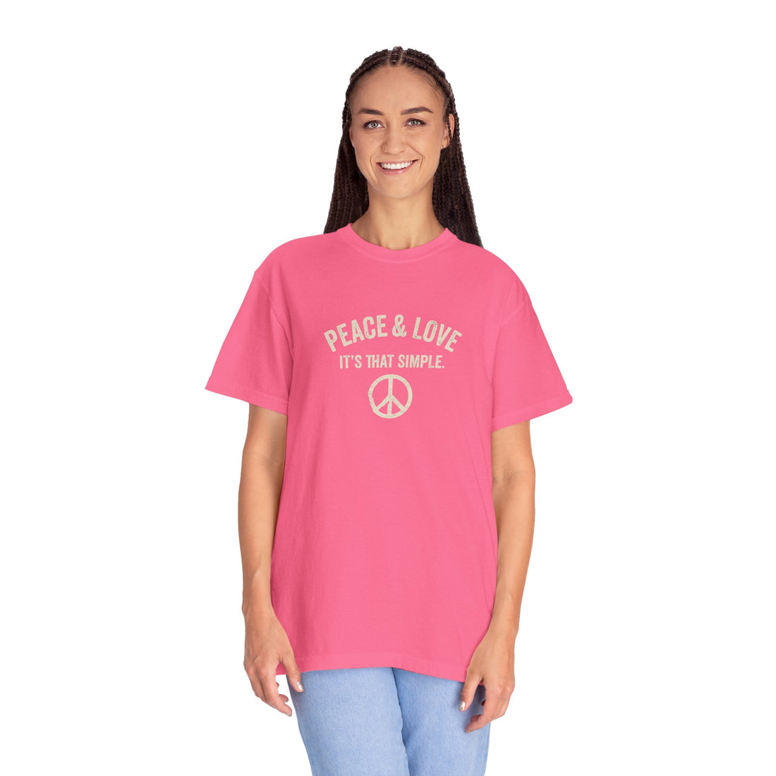 Peace & Love T-Shirt — 'It's That Simple' Vintage Peace Sign Tee