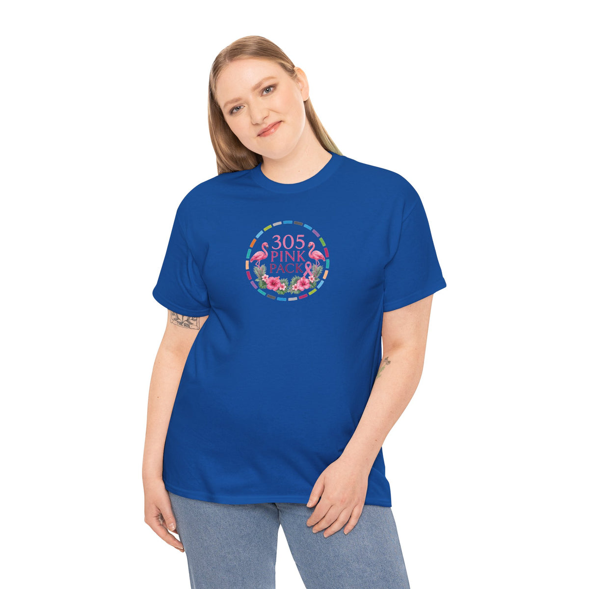 T-Shirt — 305 Pink Pack Floral Logo Tee