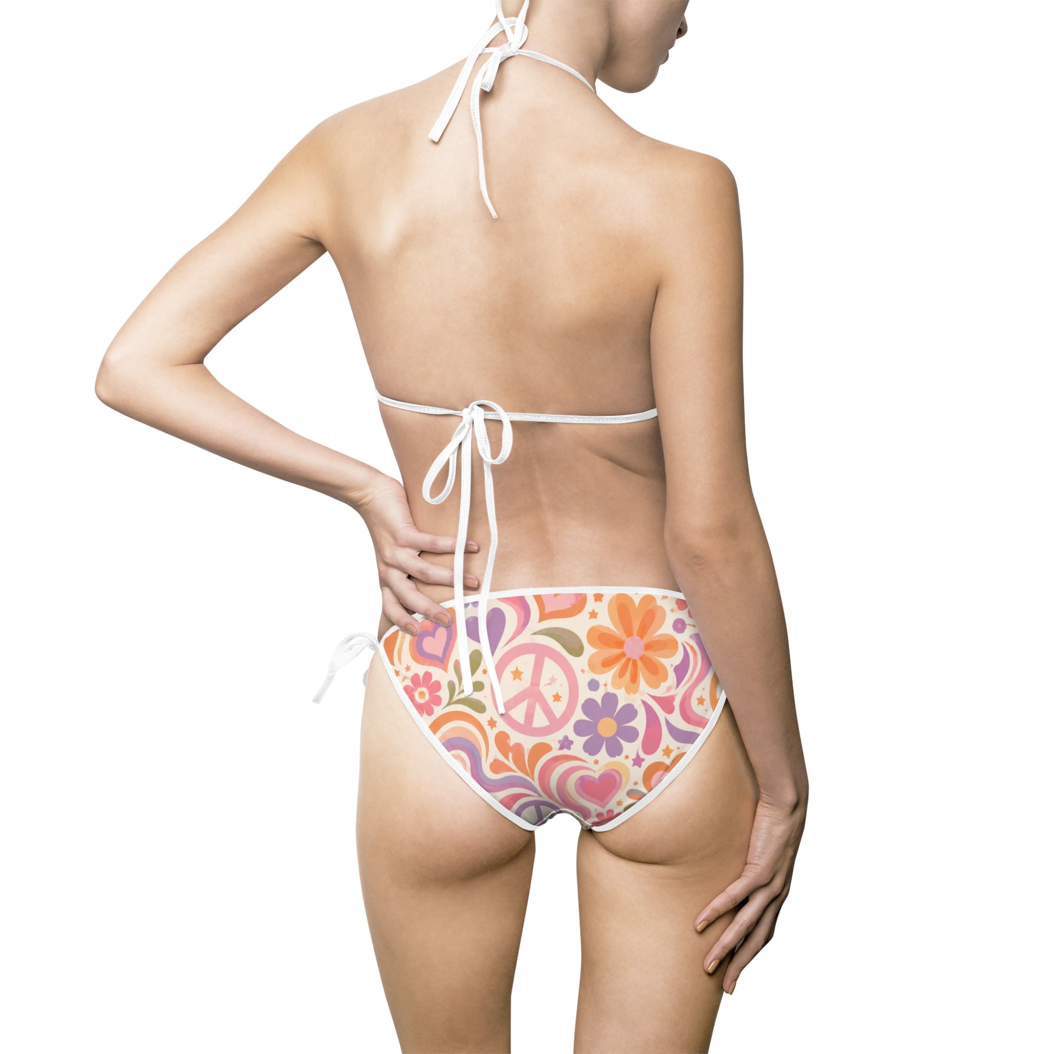 Floral Paisley Tie-Side Bikini — Women’s Triangle Swimsuit