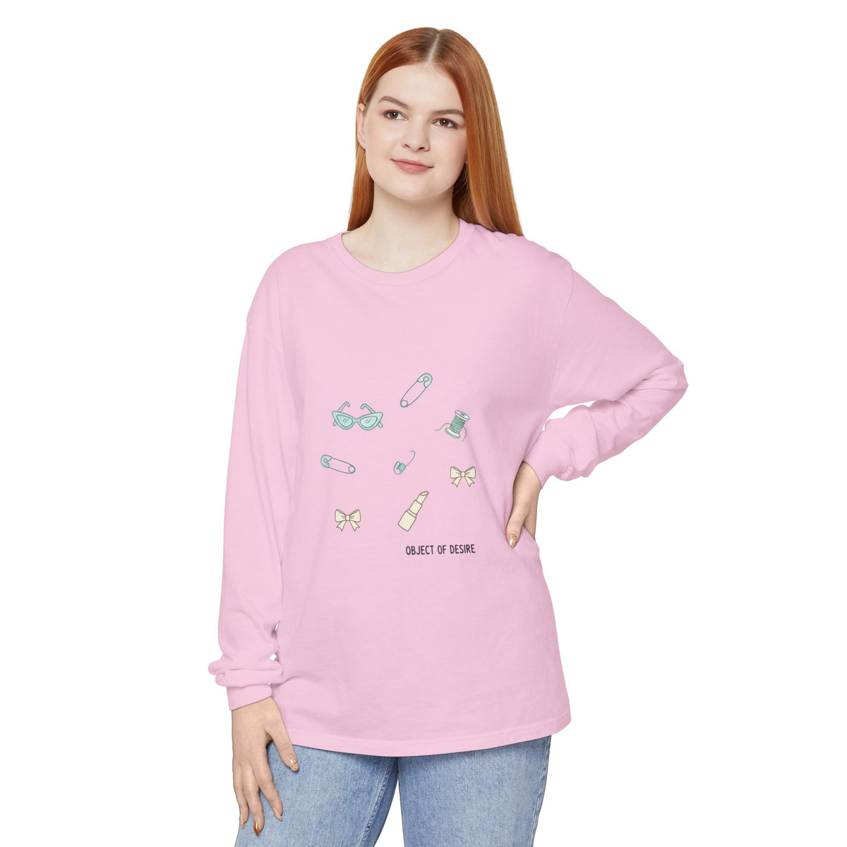 Long Sleeve T‑Shirt — Minimalist 'Object of Desire' Icons