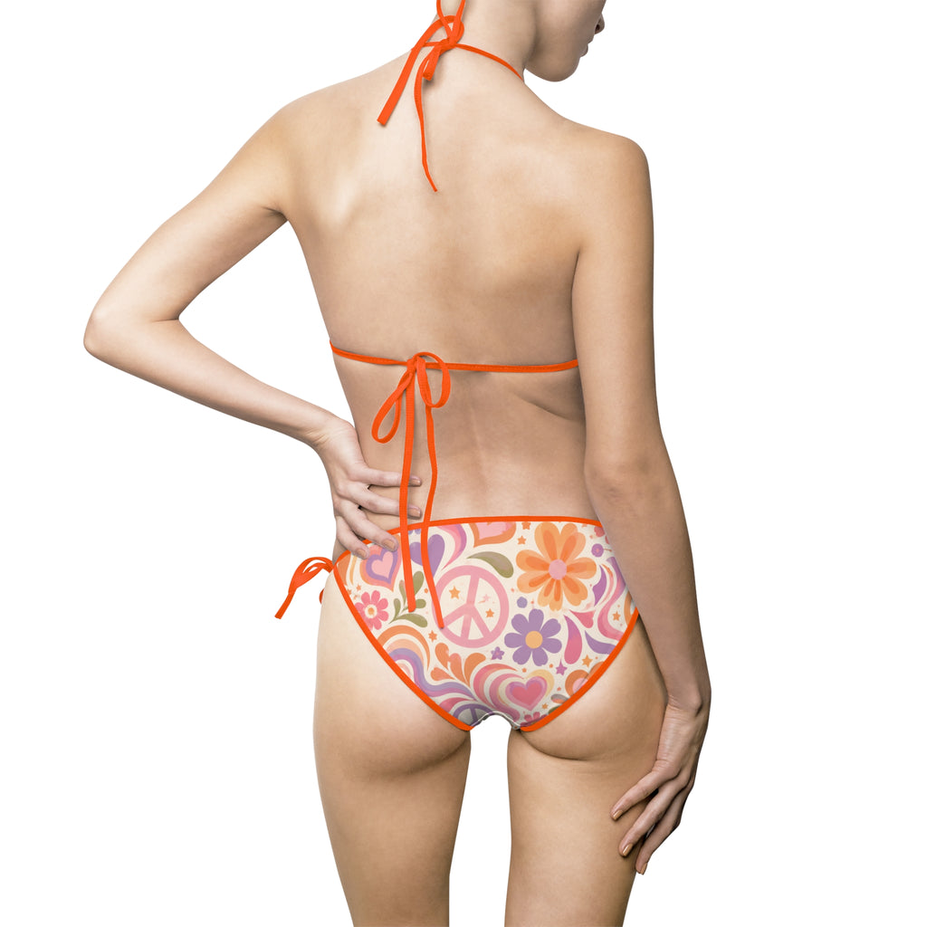Floral Paisley Tie-Side Bikini — Women’s Triangle Swimsuit