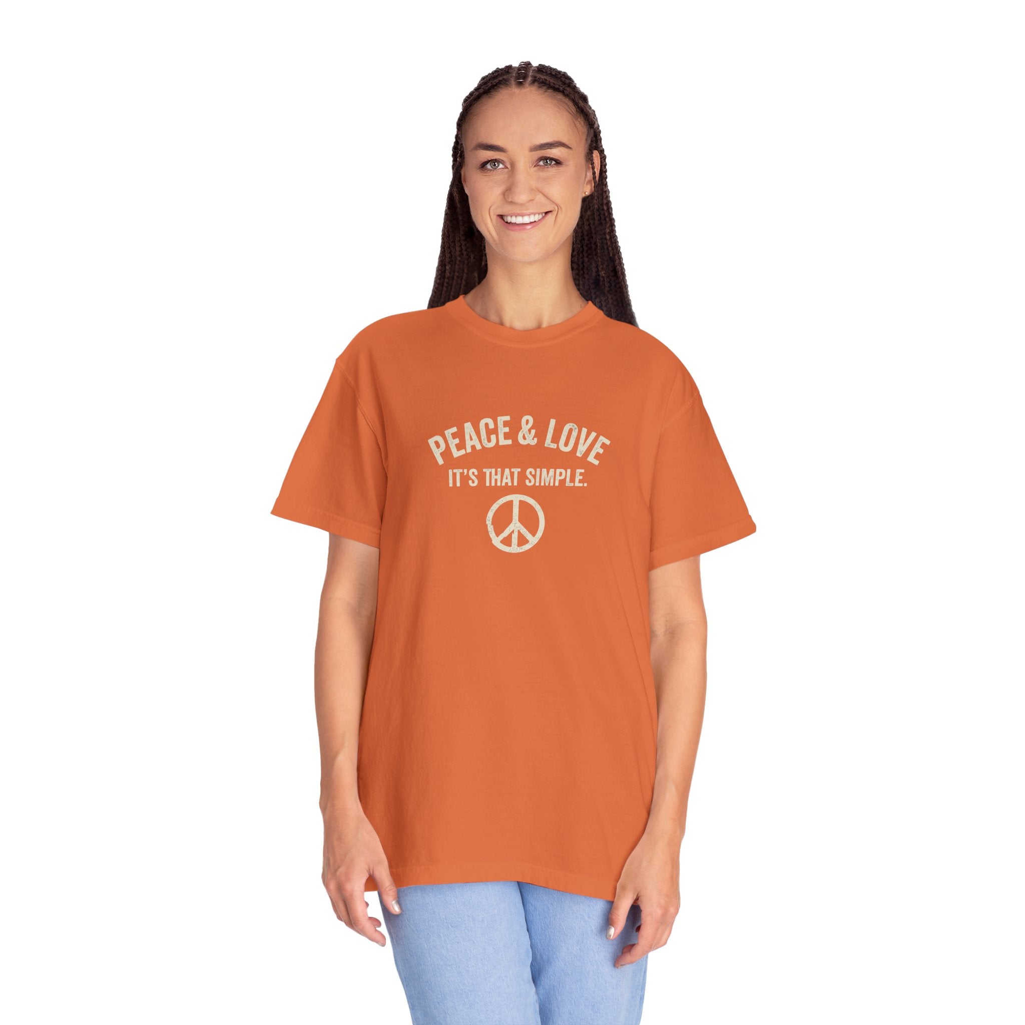 Peace & Love T-Shirt — 'It's That Simple' Vintage Peace Sign Tee