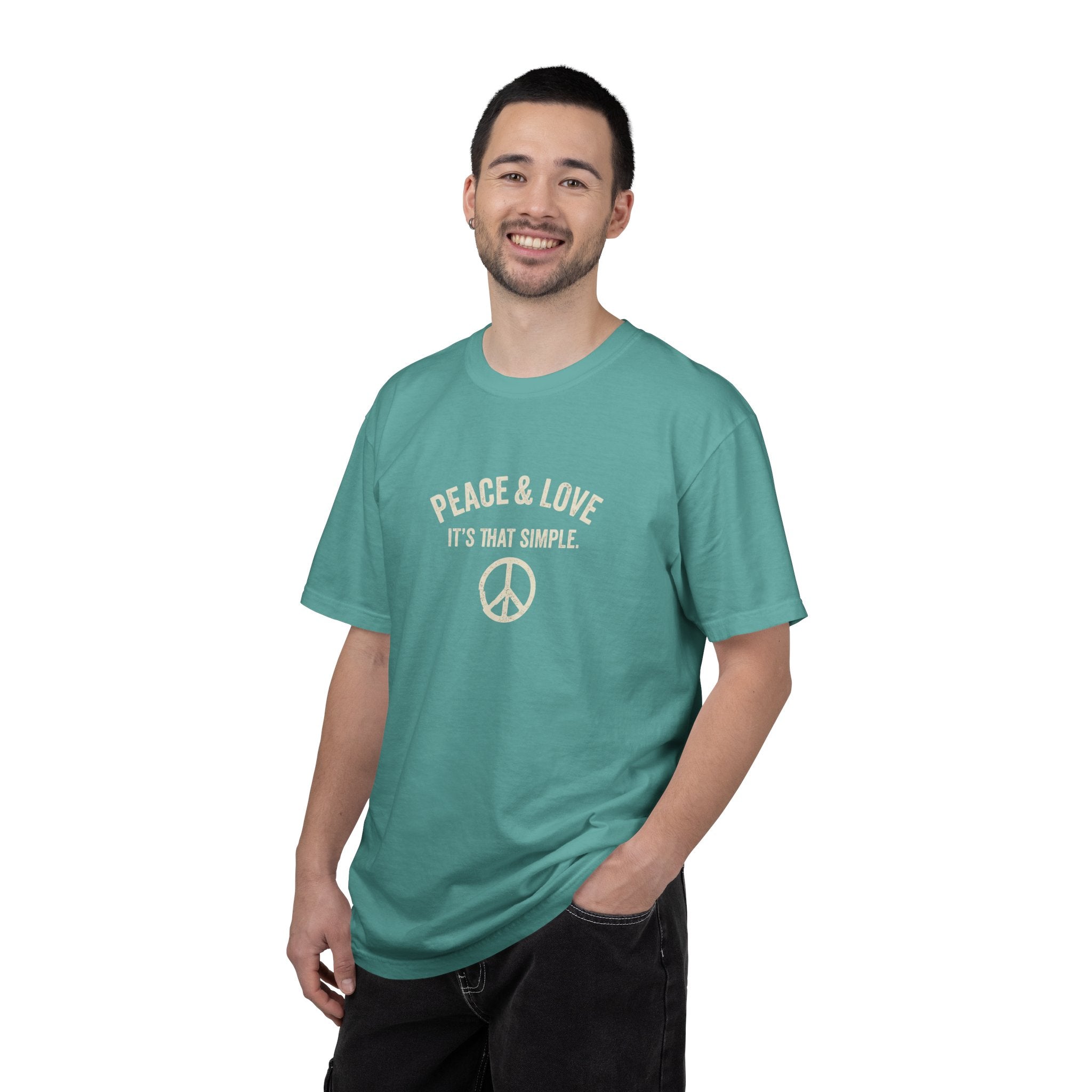 Peace & Love T-Shirt — 'It's That Simple' Vintage Peace Sign Tee