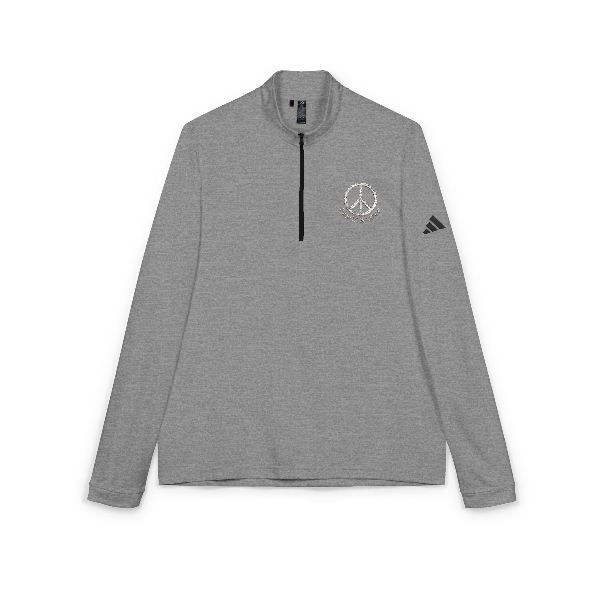 Embroidered Quarter-Zip Pullover — Minimal Tennis-Inspired Athletic Top