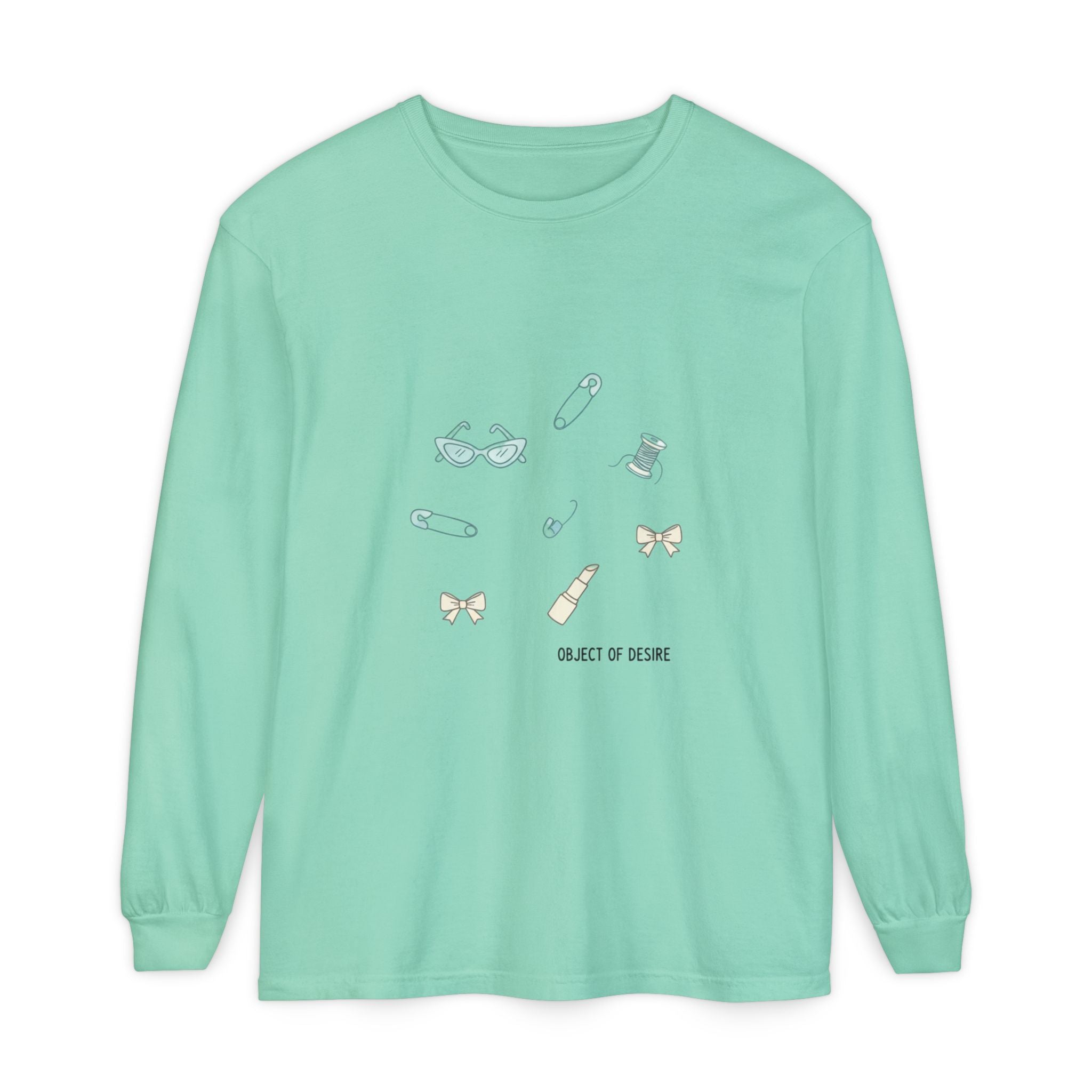 Long Sleeve T‑Shirt — Minimalist 'Object of Desire' Icons