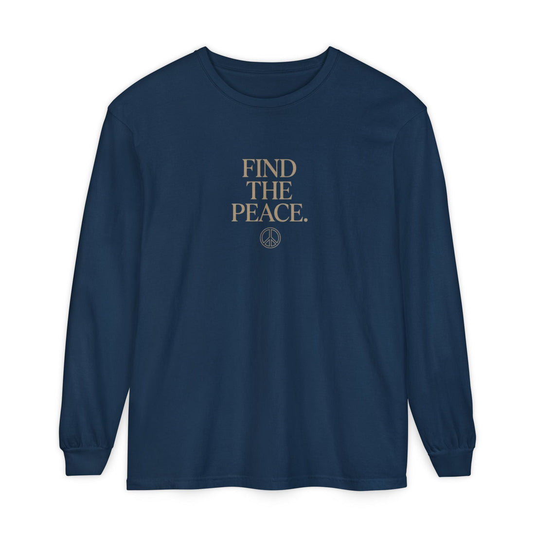 Find The Peace Long Sleeve Tee — Minimal Peace Sign Graphic - Long-sleeve - Start In Style Group