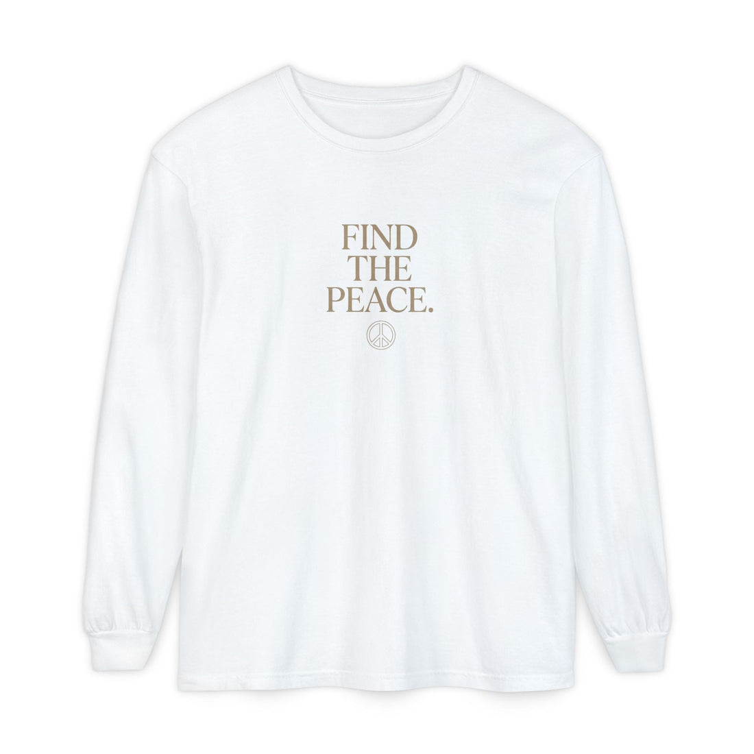 Find The Peace Long Sleeve Tee — Minimal Peace Sign Graphic - Long-sleeve - Start In Style Group
