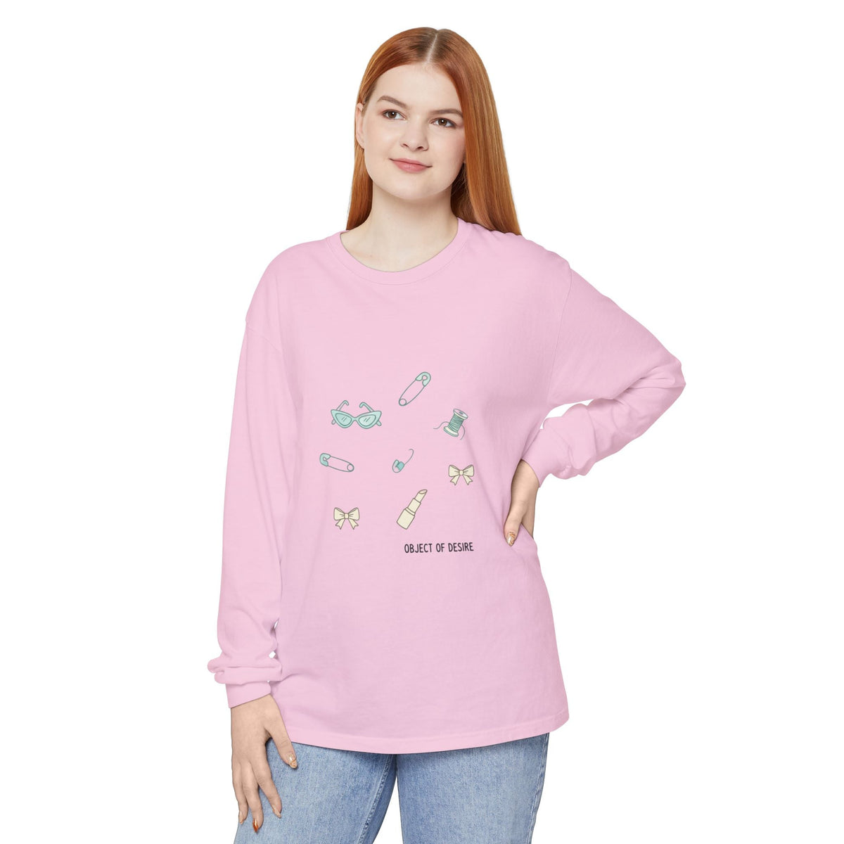 Long Sleeve T‑Shirt — Minimalist 'Object of Desire' Icons - Long-sleeve - Start In Style Group