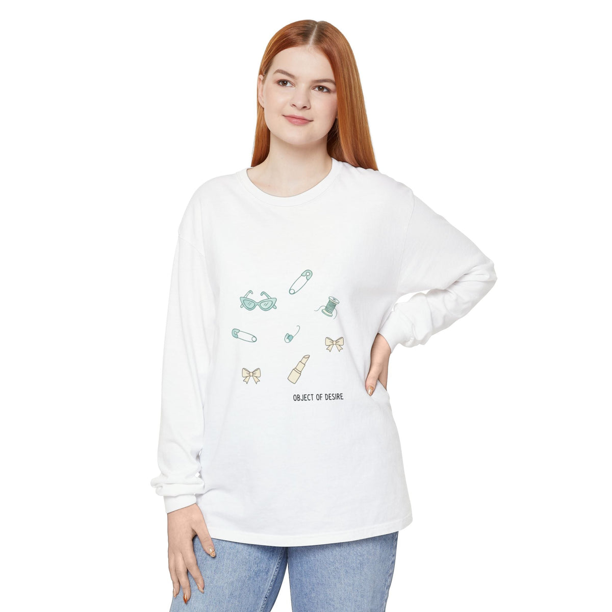 Long Sleeve T‑Shirt — Minimalist 'Object of Desire' Icons - Long-sleeve - Start In Style Group