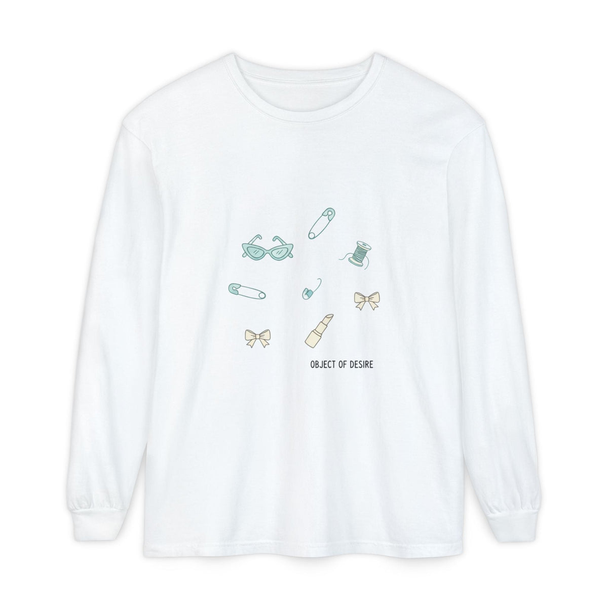 Long Sleeve T‑Shirt — Minimalist 'Object of Desire' Icons - Long-sleeve - Start In Style Group
