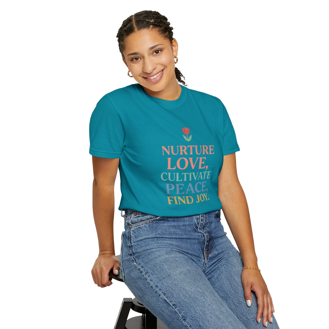 Nurture Love Cultivate Peace Find Joy T-Shirt - T-Shirt - Start In Style Group