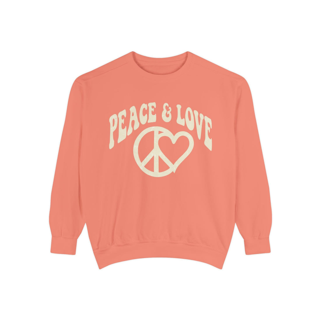 Peace & Love Sweatshirt — Retro Peace Heart Graphic Crewneck - Sweatshirt - Start In Style Group