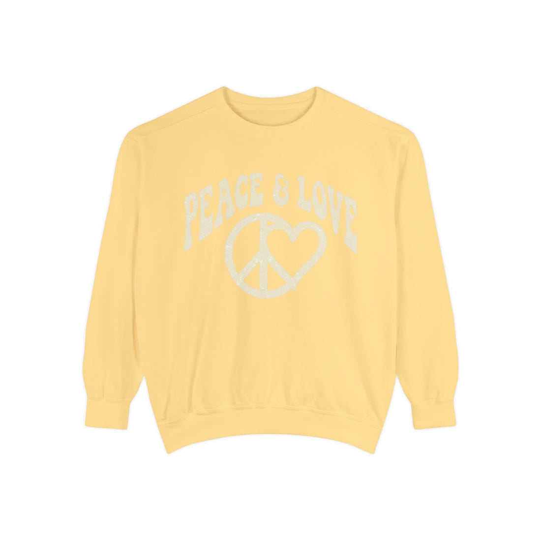 Peace & Love Sweatshirt — Retro Peace Heart Graphic Crewneck - Sweatshirt - Start In Style Group